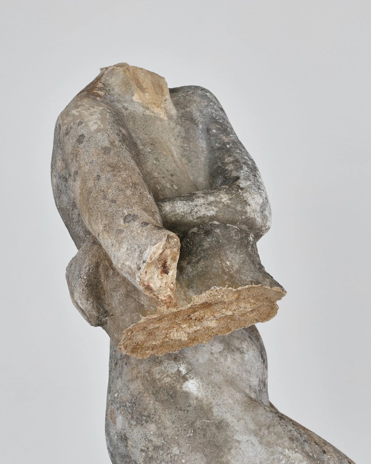 Art Incredible Catalan Life Size Stone Female Torso With Provenance photo