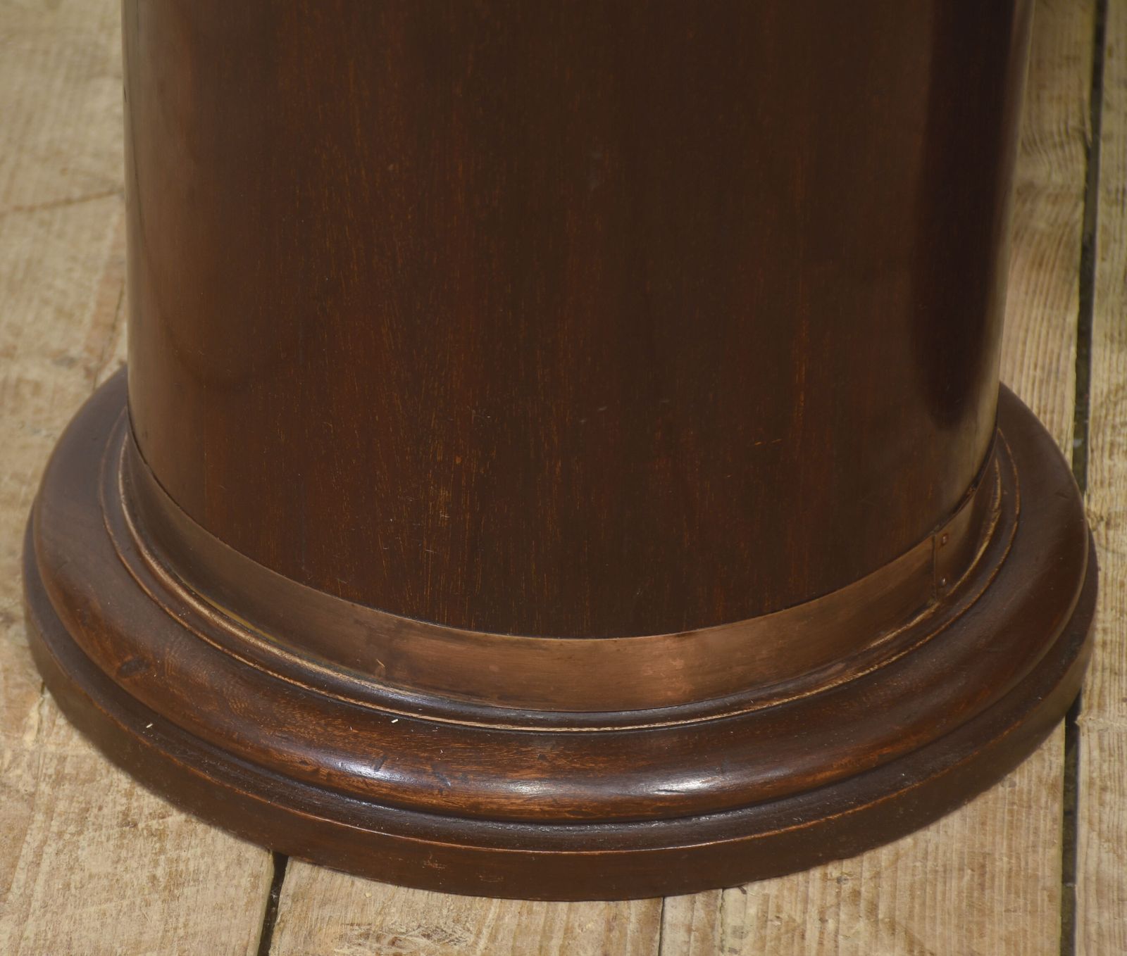 Pair Of 19th Century Mahogany Umbrella Stands With Brass Mounts photo for sale