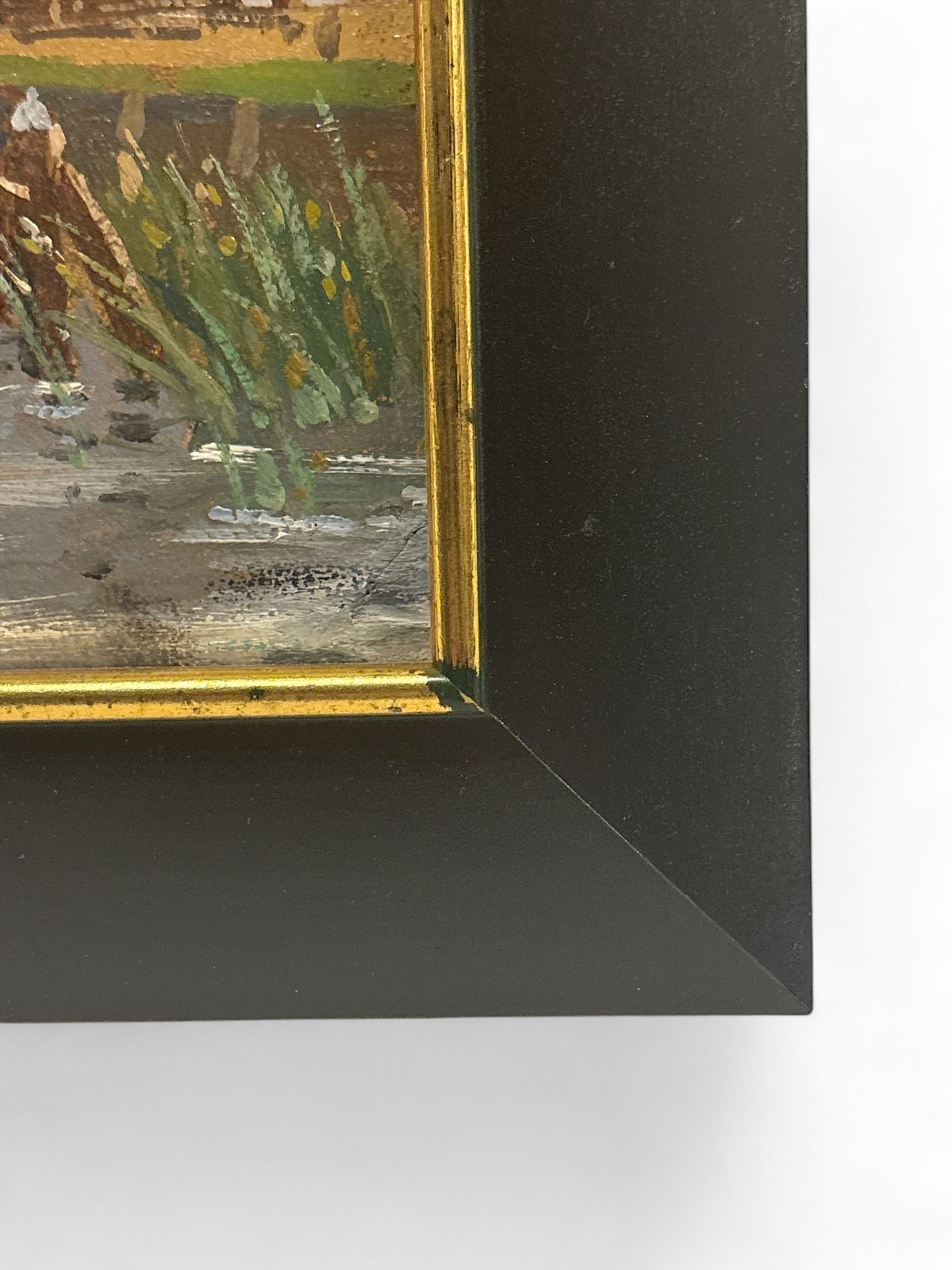 Impressionist Scene Of A Sailboat And Windmill By R Leyton Early 20th Century photo for sale