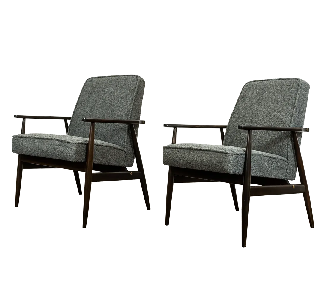 Vintage Armchairs Designed By H. Lis, Poland, 1960's, Set Of 2