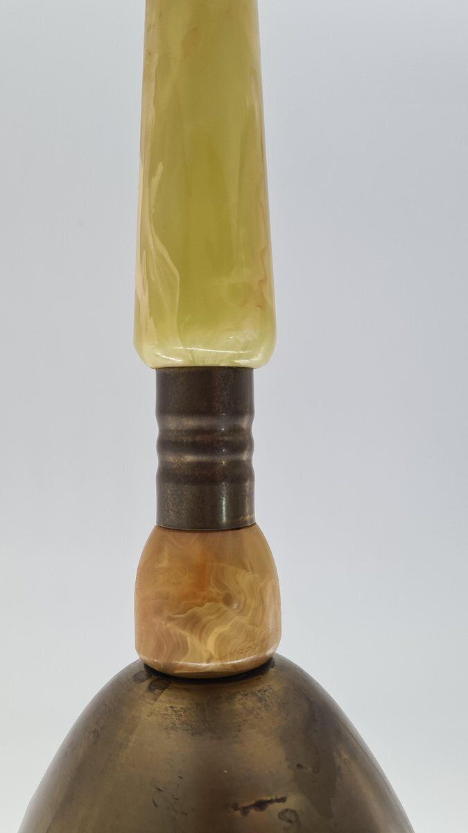 Standing Ashtray In Beige Onyx And Bronze Metal, Austria, 1960 photo furniture