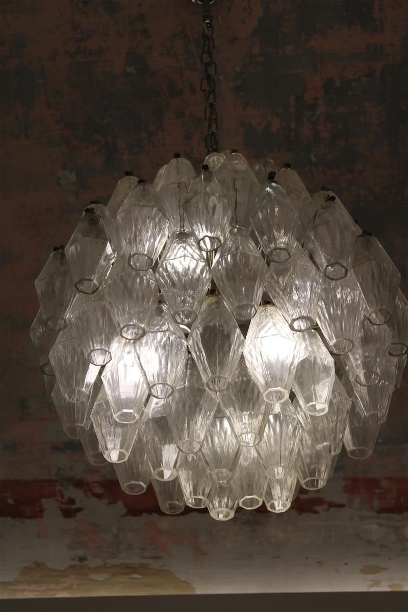 Venini Poliedro Chandelier Carlo Scarpa Round 1950s photo vintage