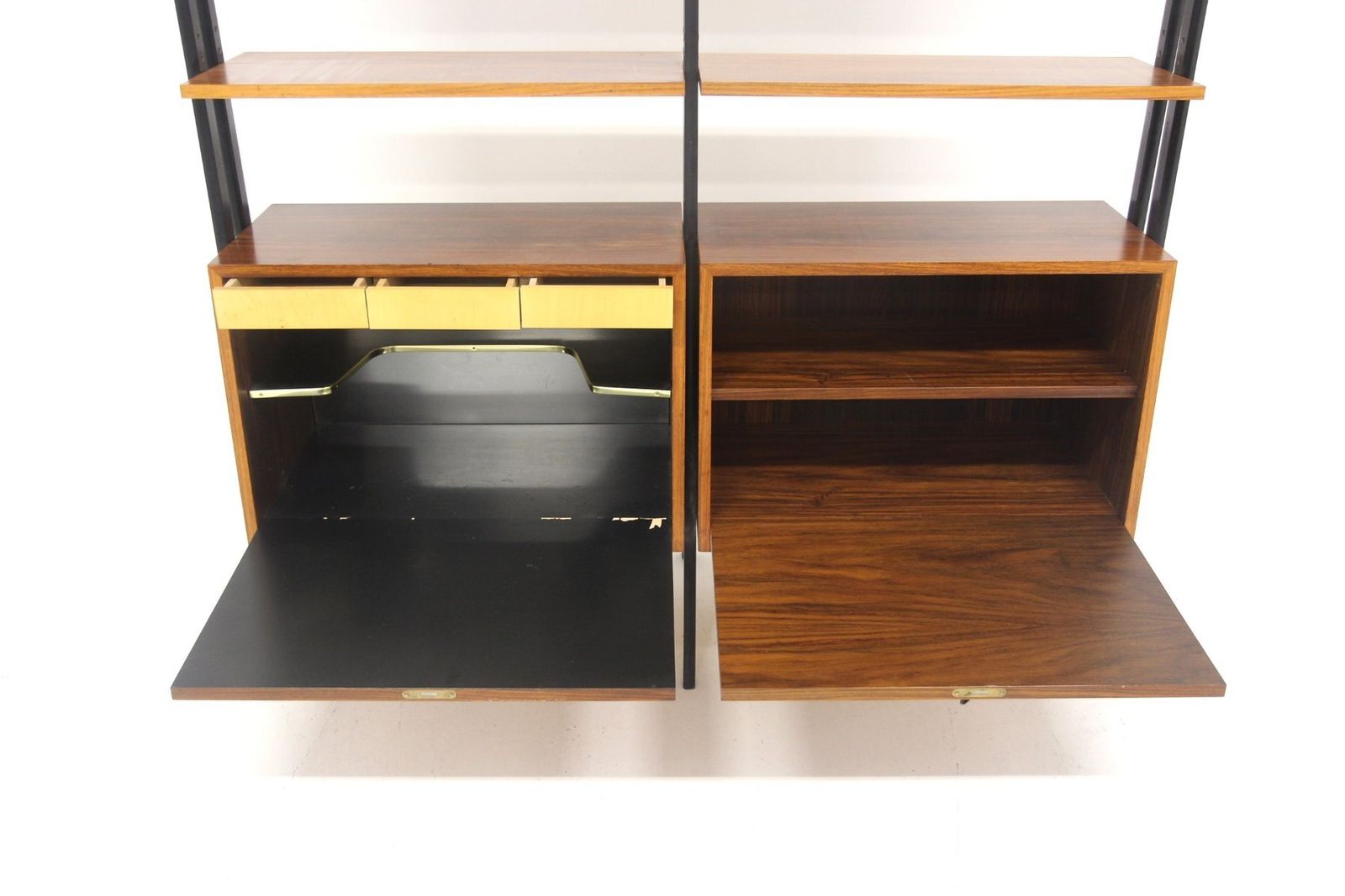 Double Scandinavian Rosewood Bookcase 1950 photo Furniture