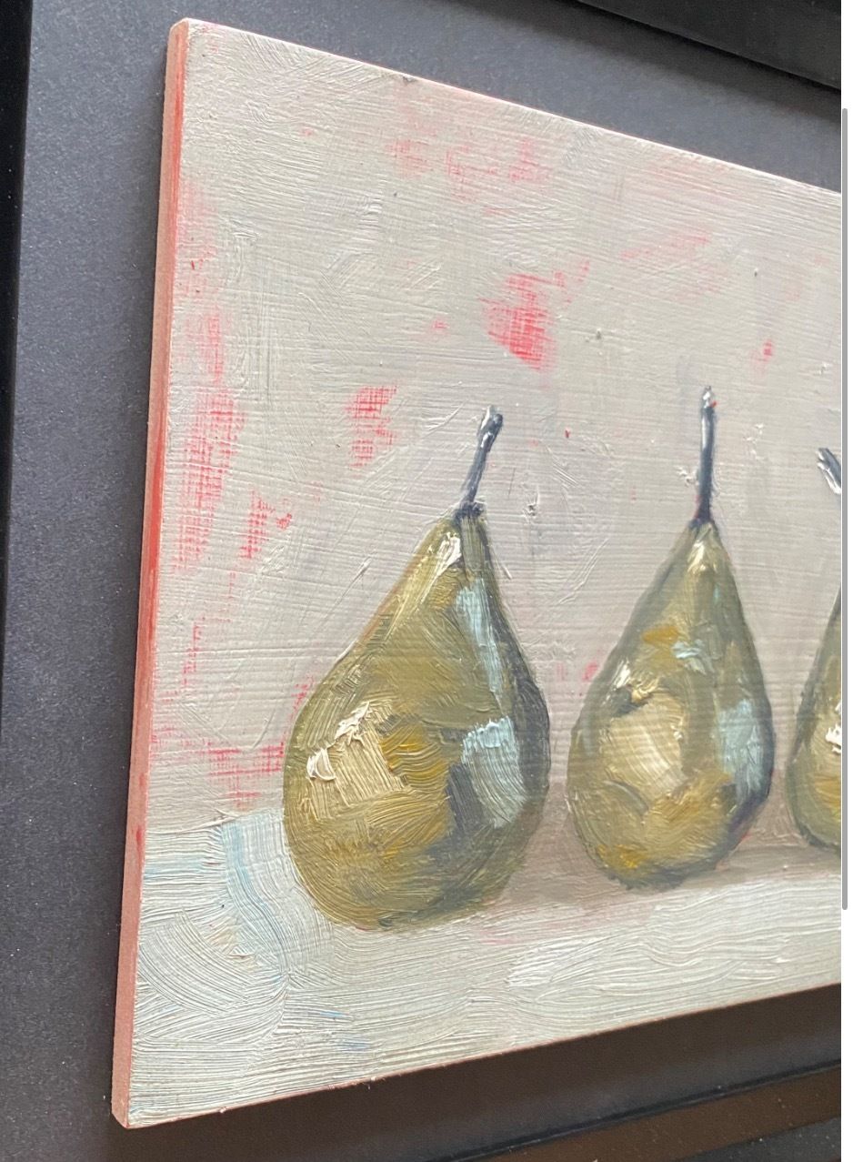 Original Oil Painting Of Three Pears photo Art