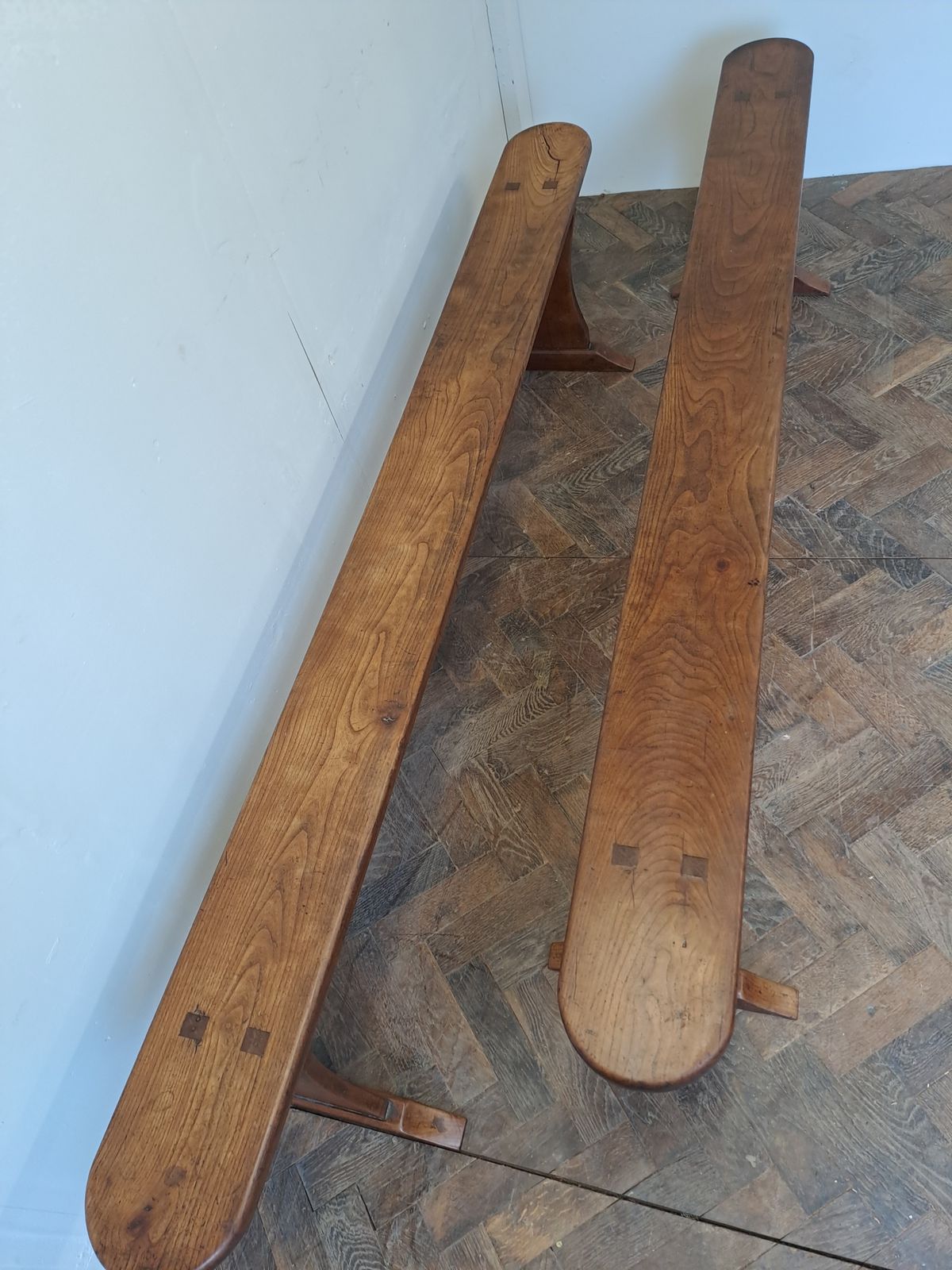 Pair Of French Cherrywood Benches photo furniture