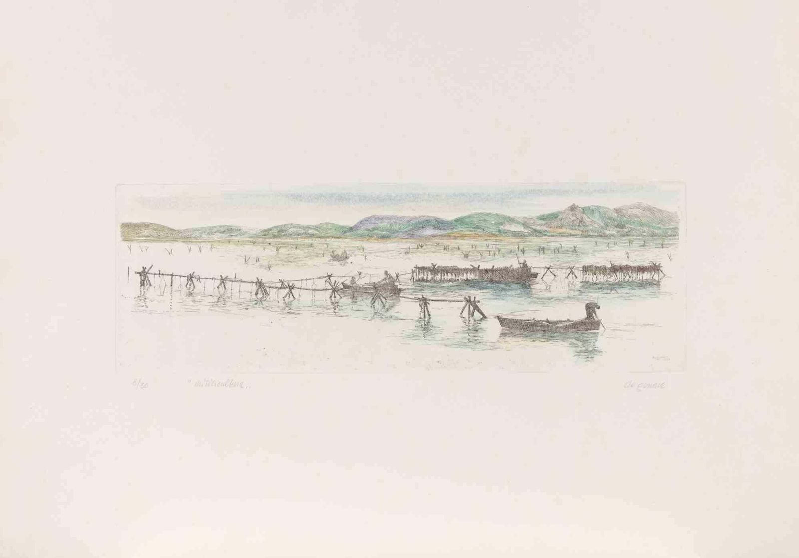 Salvatore Sechi De Gonare Miticulture   Etching By Salvatore Sechi De Gonare   1973 1973