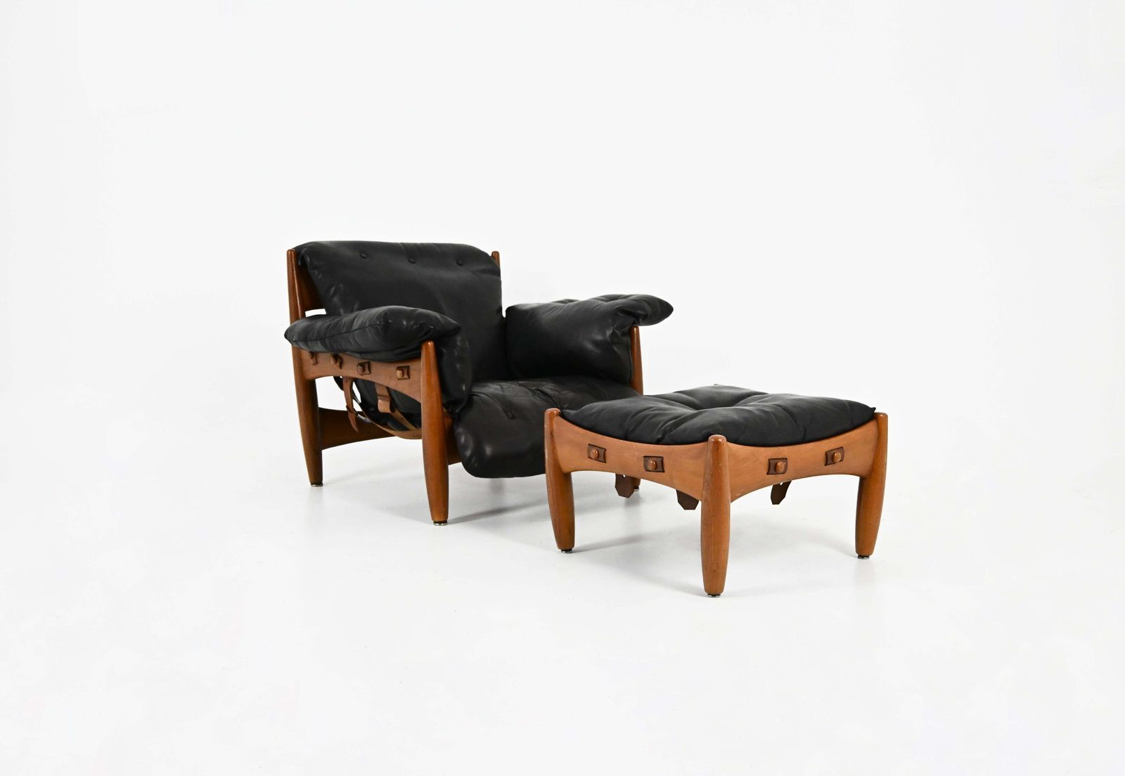 Lounge Chair With Ottoman "Sheriff" By Sergio Rodrigues For Isa Bergamo, 1960s photo furniture