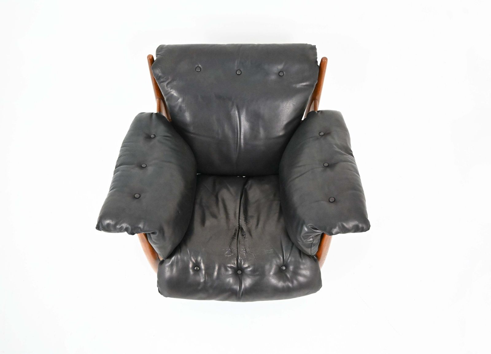 Lounge Chair With Ottoman "Sheriff" By Sergio Rodrigues For Isa Bergamo, 1960s photo vintage