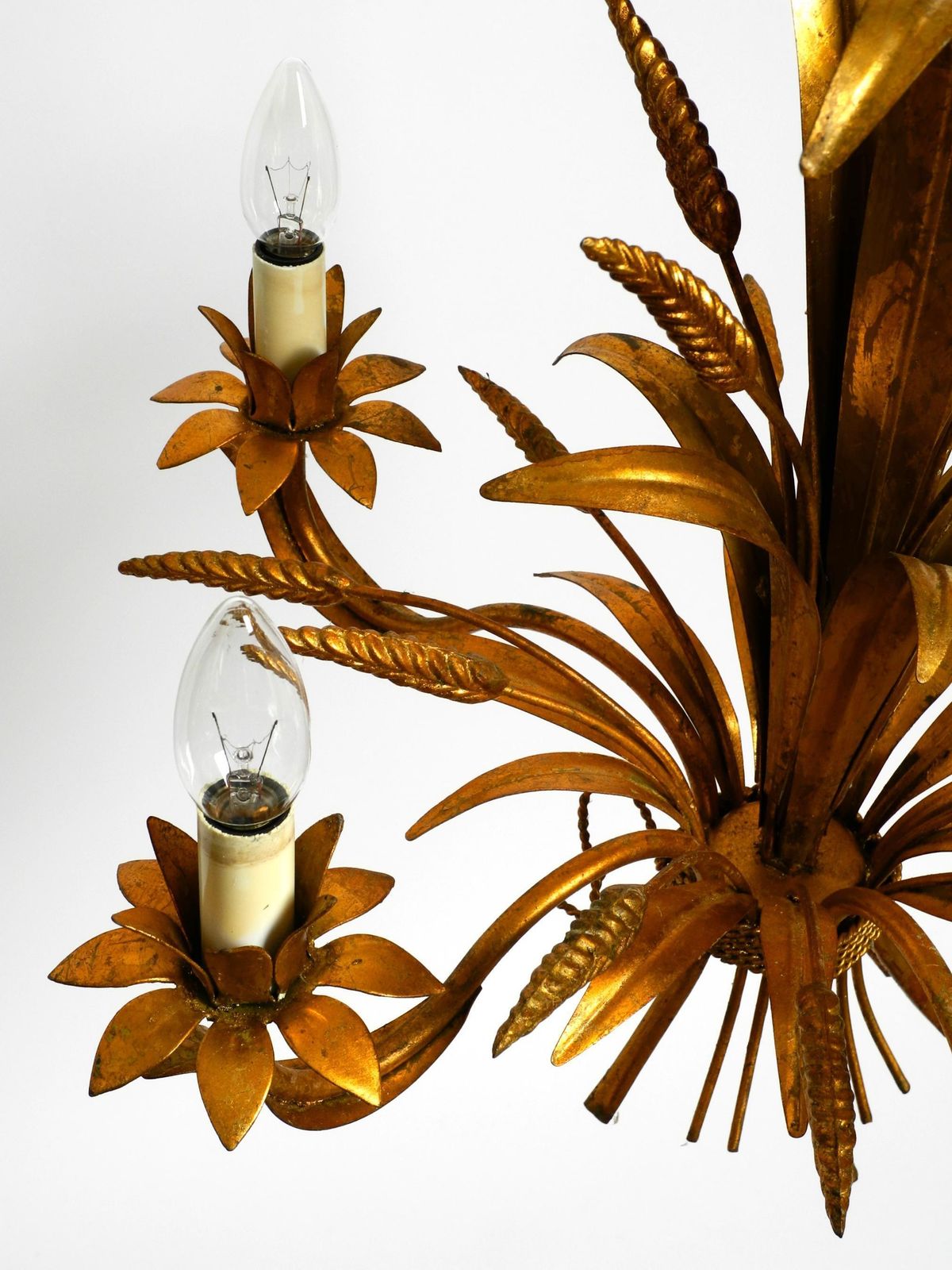 photo furniture Beautiful 1970s Gold Plated 5 Arm Tall Metal Chandelier By Hans Kögl