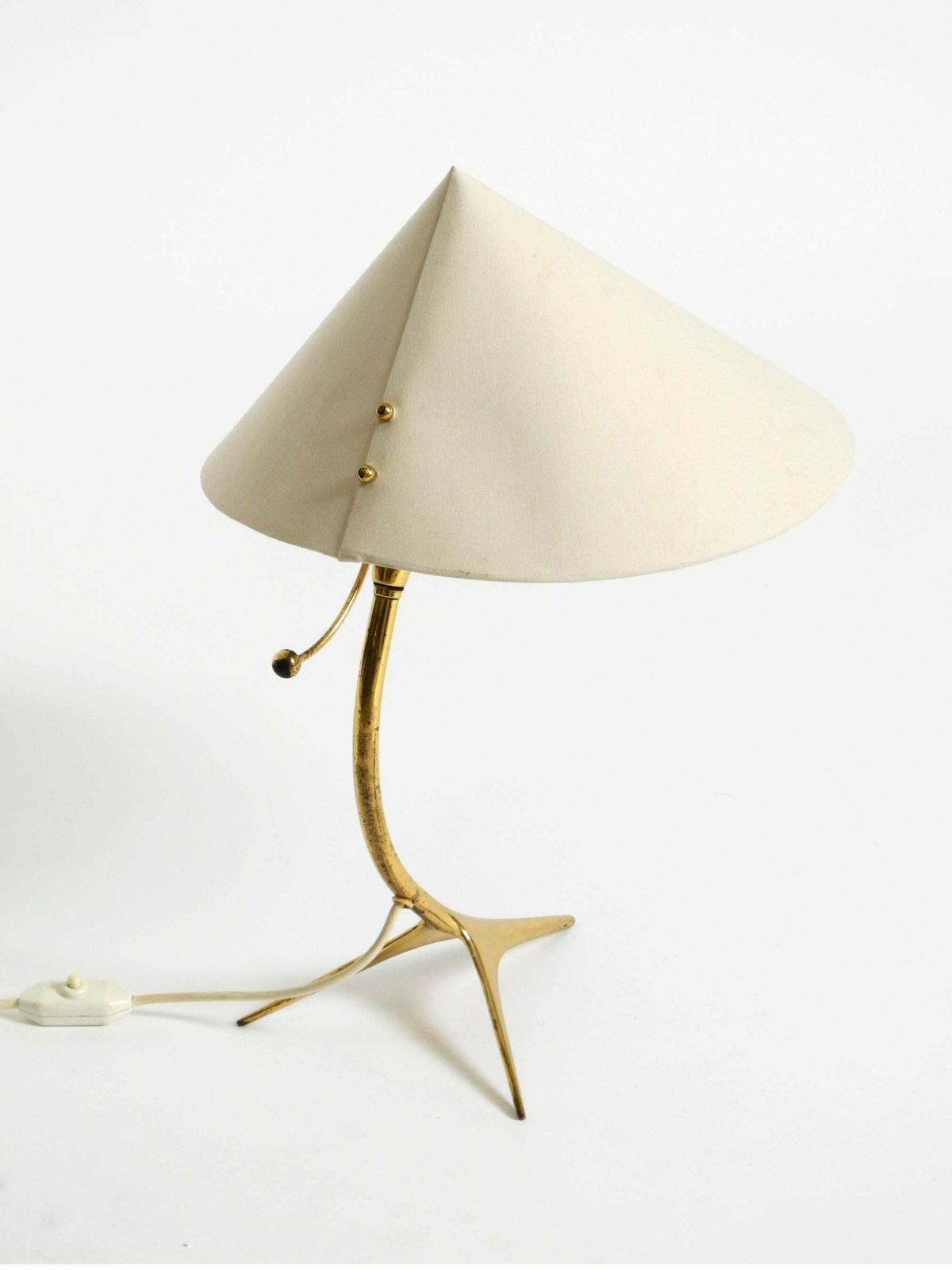 Beautiful Large Mid Century Brass Crow's Foot Table Lamp By Kalmar Austria photo buy