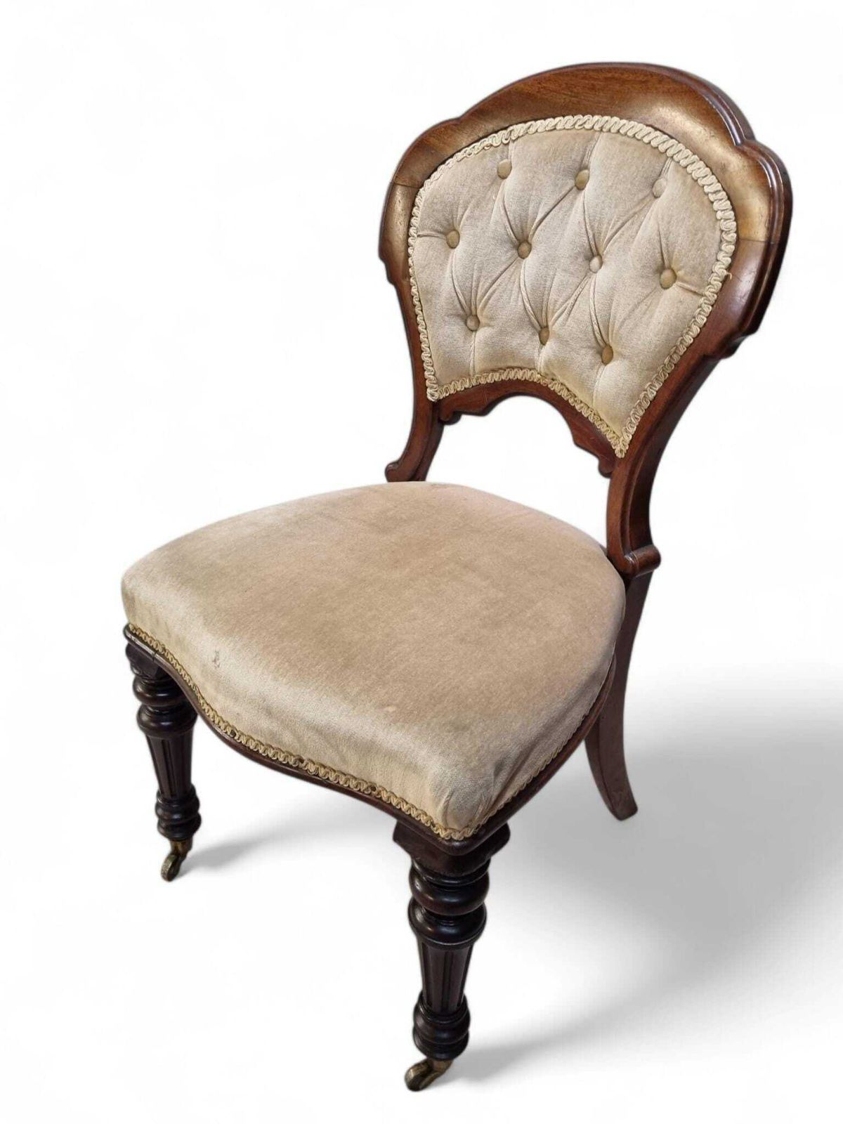 photo for sale Victorian Upholstered Dining Chairs / C. 1880 / Set Of Two