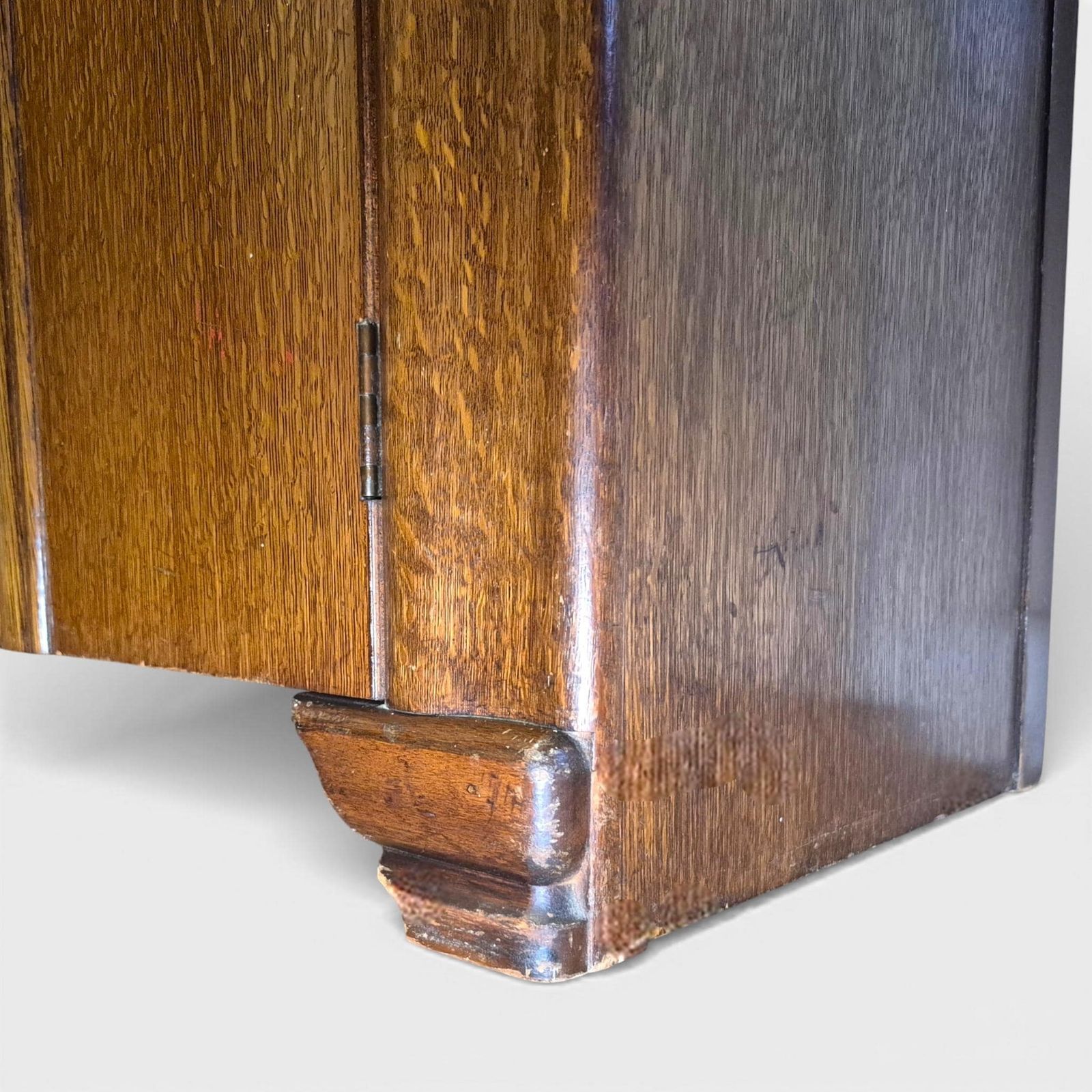 photo buy Harris Lebus Art Deco Oak Veneer Single Wardrobe, 1930s Gentleman’s Armoire