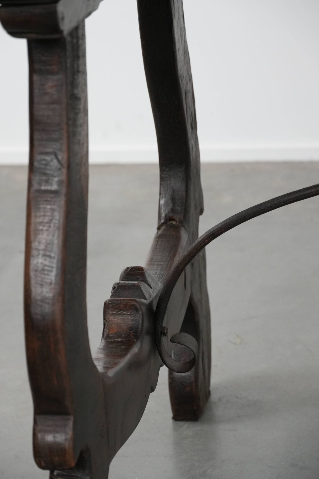 photo for sale Antique Spanish Side Table/ Dining Table From The Early 18th Century With A Beautiful Patina And A Cast Iron Base