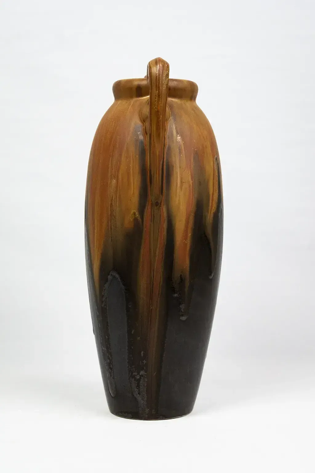 Large Stoneware Vase With A Flamed Glaze – Gilbert Méténier, Gannat, Late Art Nouveau Circa 1920 photo for sale