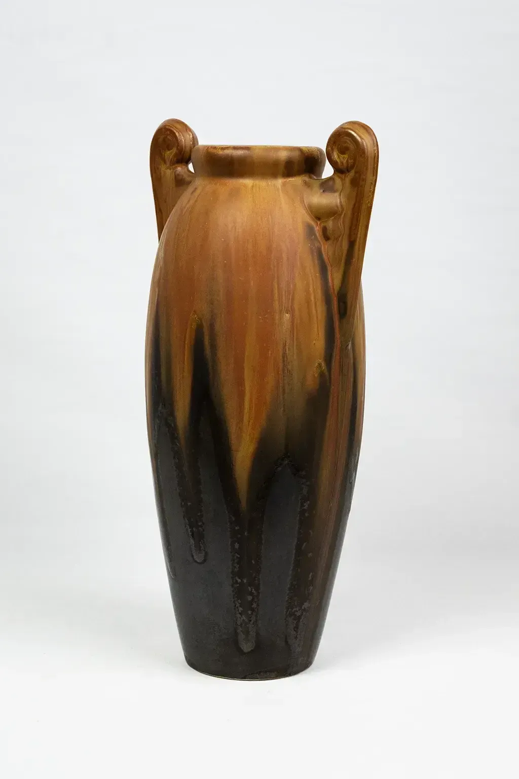 Large Stoneware Vase With A Flamed Glaze – Gilbert Méténier, Gannat, Late Art Nouveau Circa 1920 photo vinterior