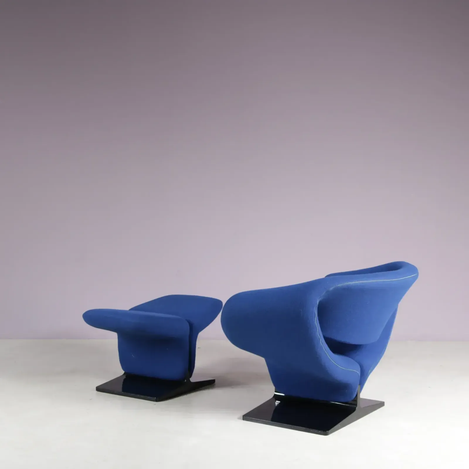 Pierre Paulin “Ribbon” Chair With Stool For Artifort, Netherlands 1970 photo vintage