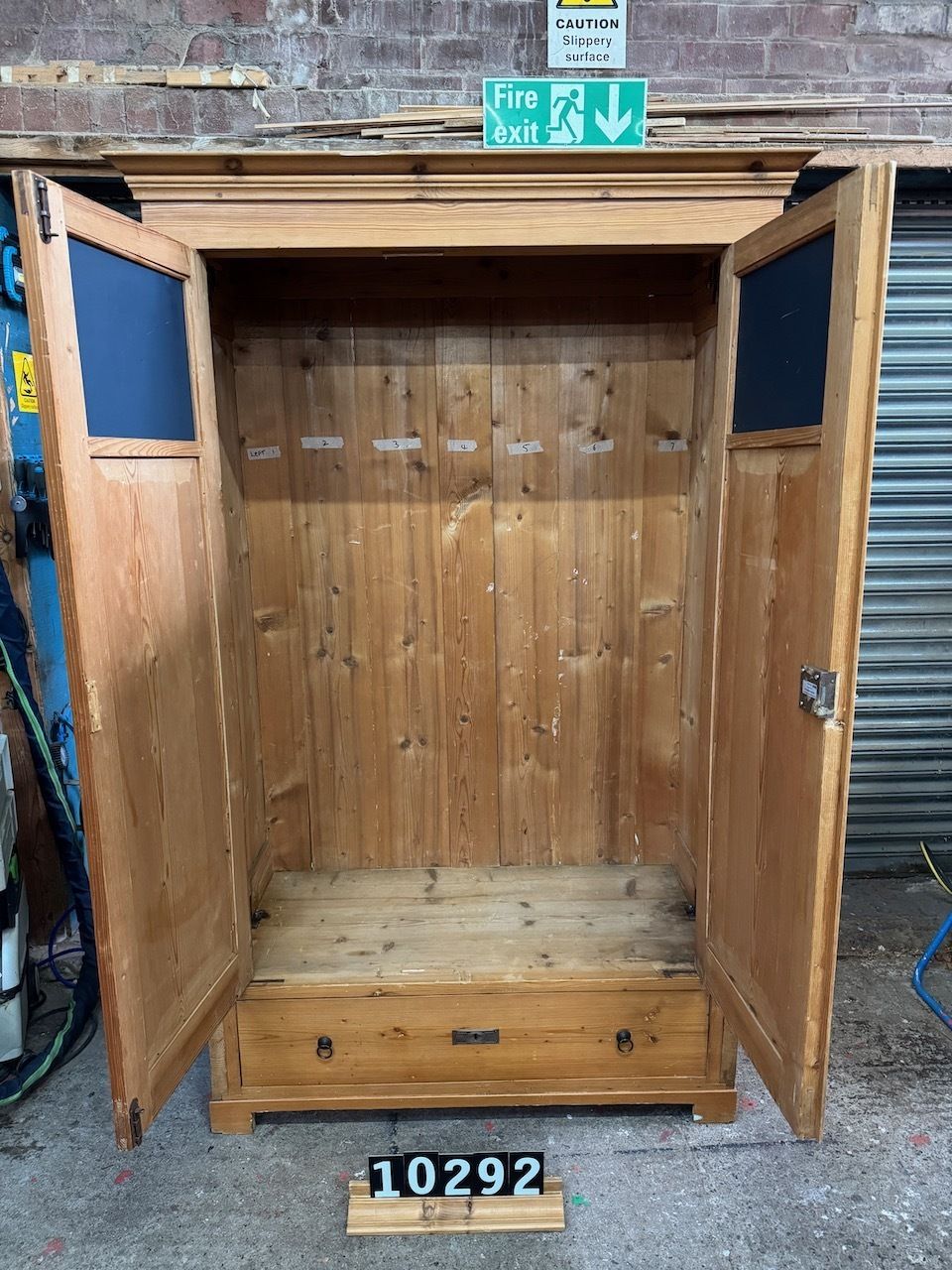 Nice Narrow Knockdown Antique Pine Wardrobe. photo Furniture