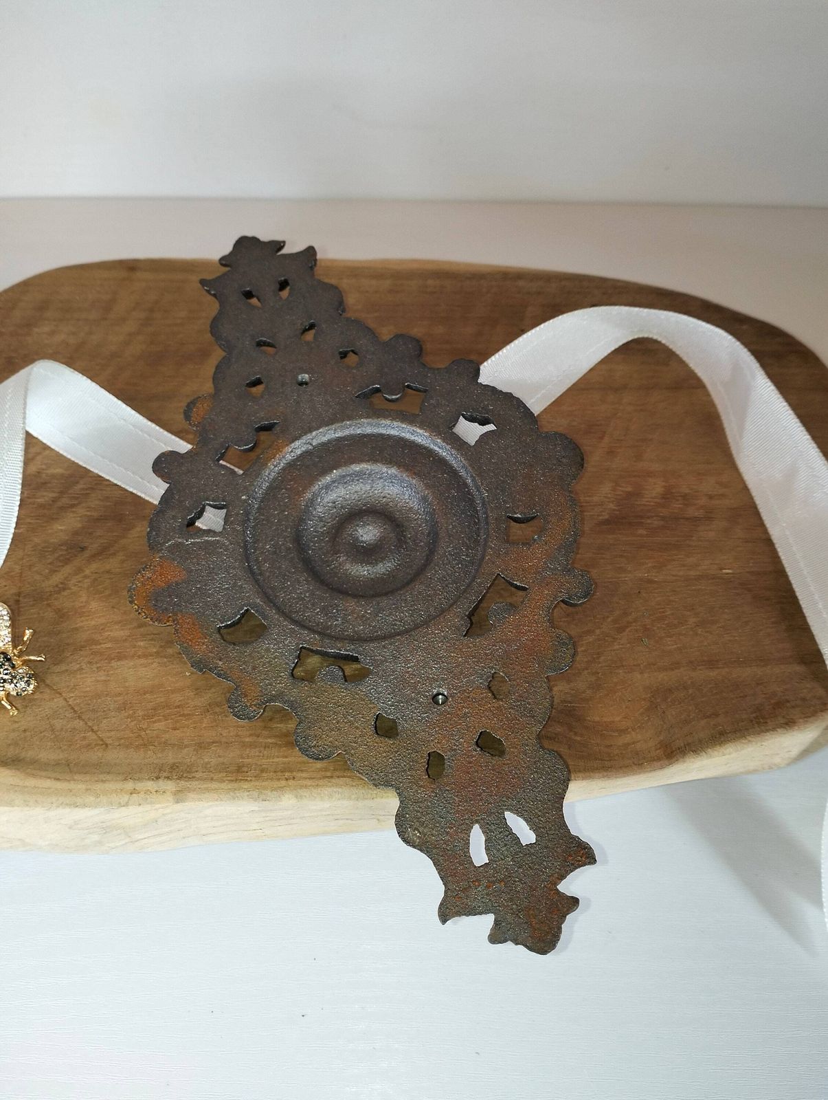 Furniture Pediment, Decorative Salvaged Hardware, 9.5 Inch photo 83.73