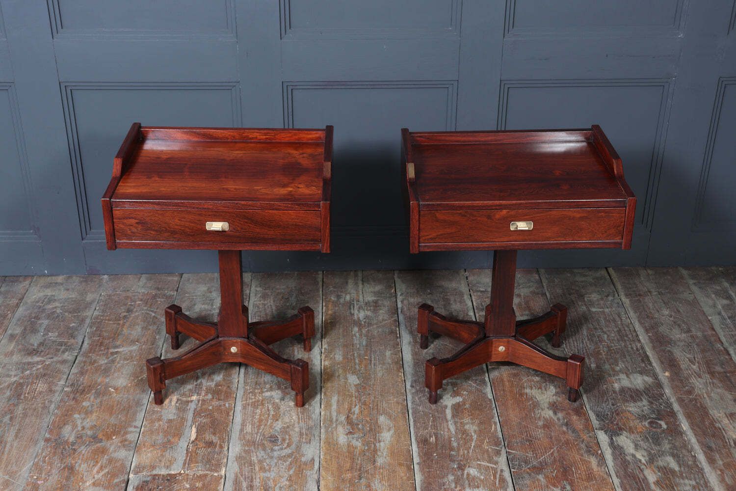 Pair Of Mid Century Italian Bedside Tables By Sormani photo vinterior