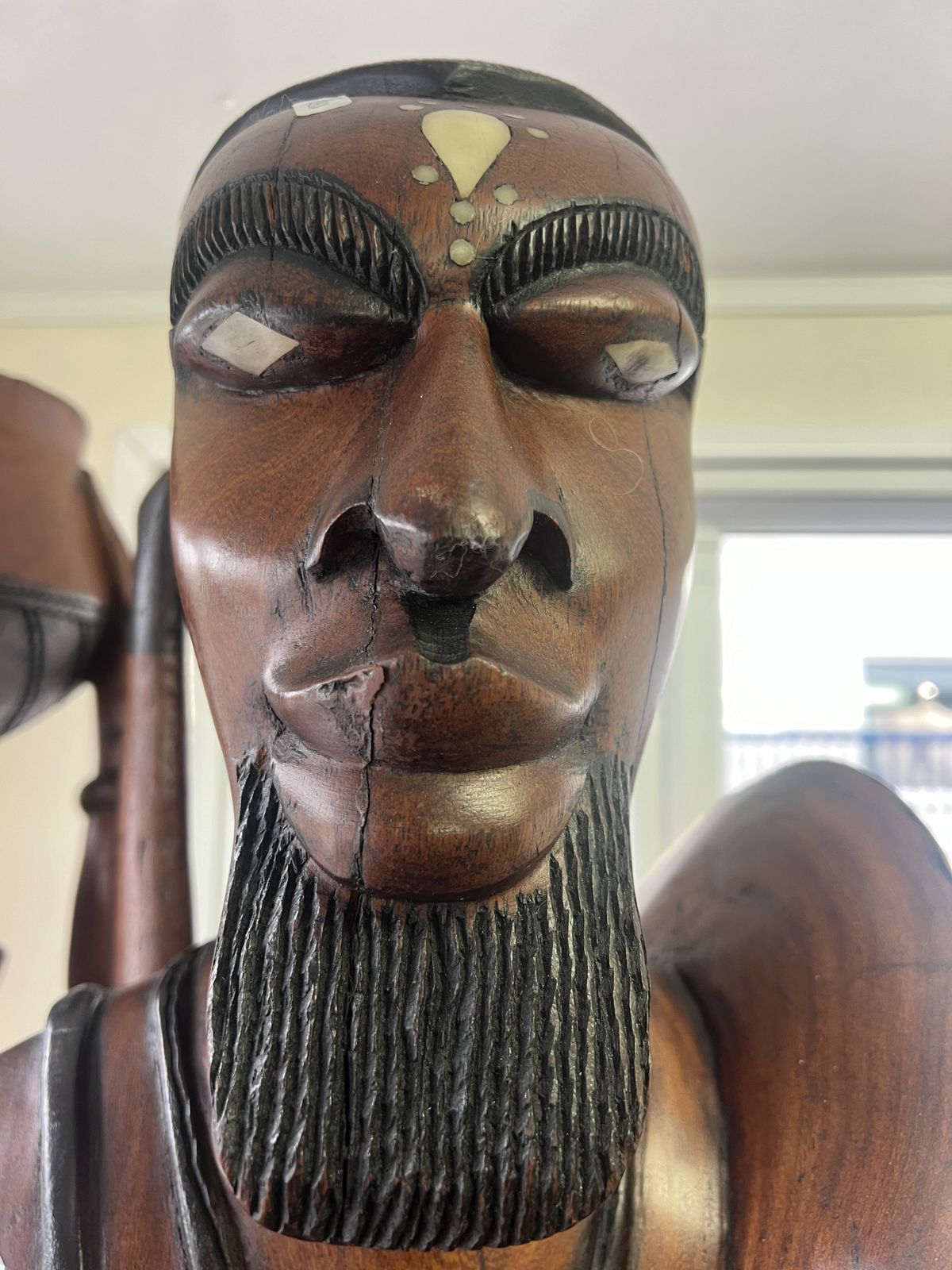 African Tribble Couple Life Size Solid Wooden Ethnic Art photo Art