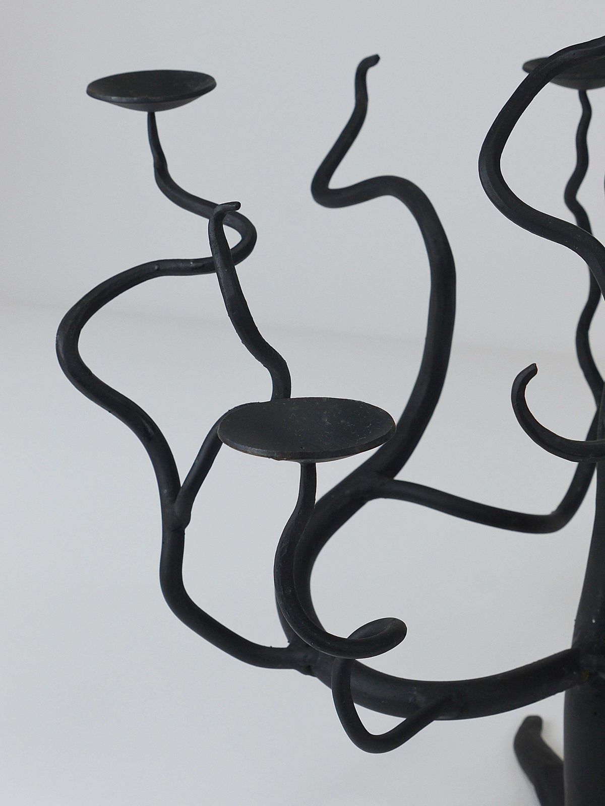 Sculptural Brutalist Tree Of Life Hand Forged Candelabra Candle Holder, 1970s photo 1193.0