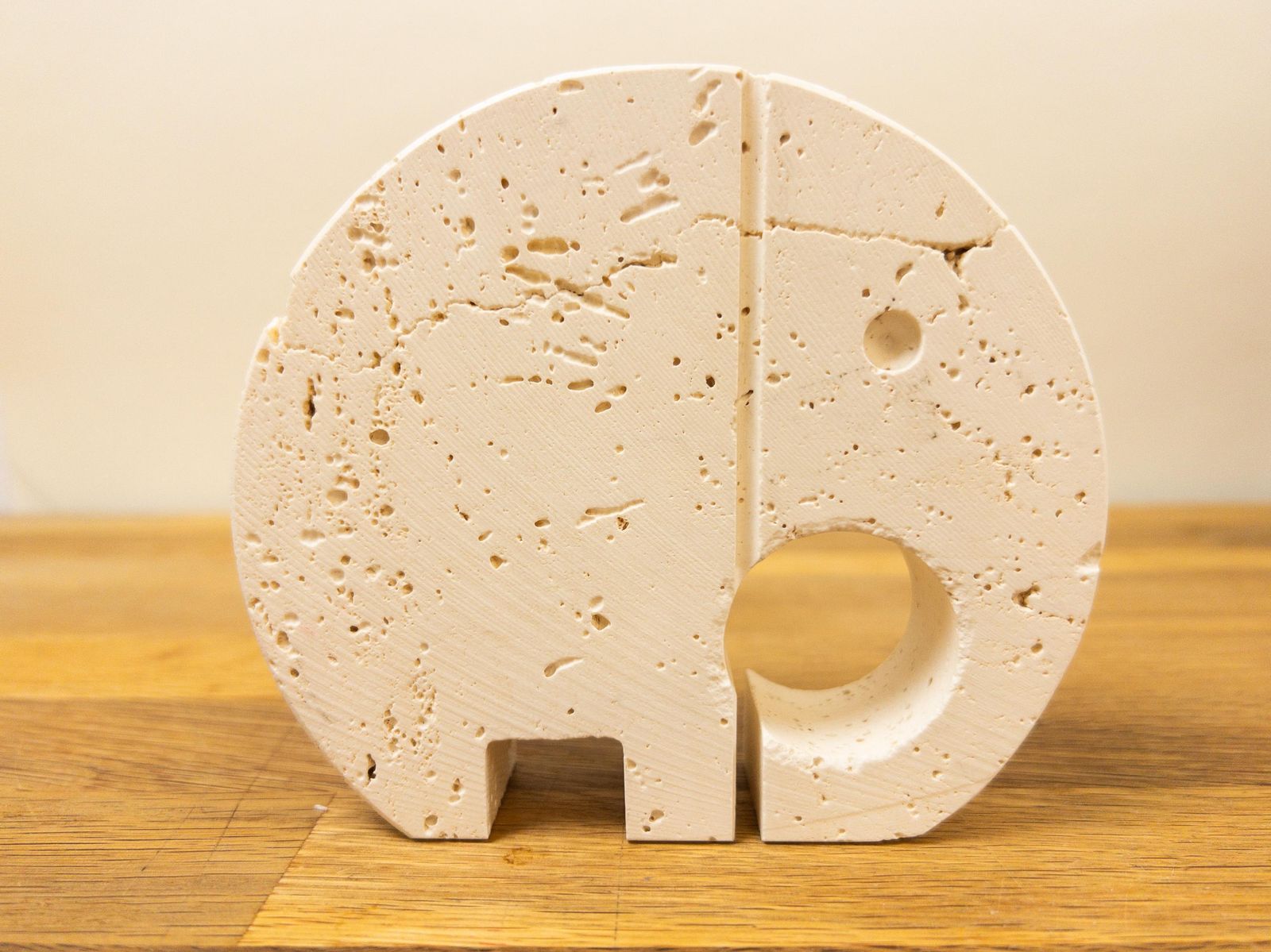 219.0 Travertine Elephant Letter Holder By Fratelli Mannelli   Enzo Mari Sculpture   Vintage Italian Design photo