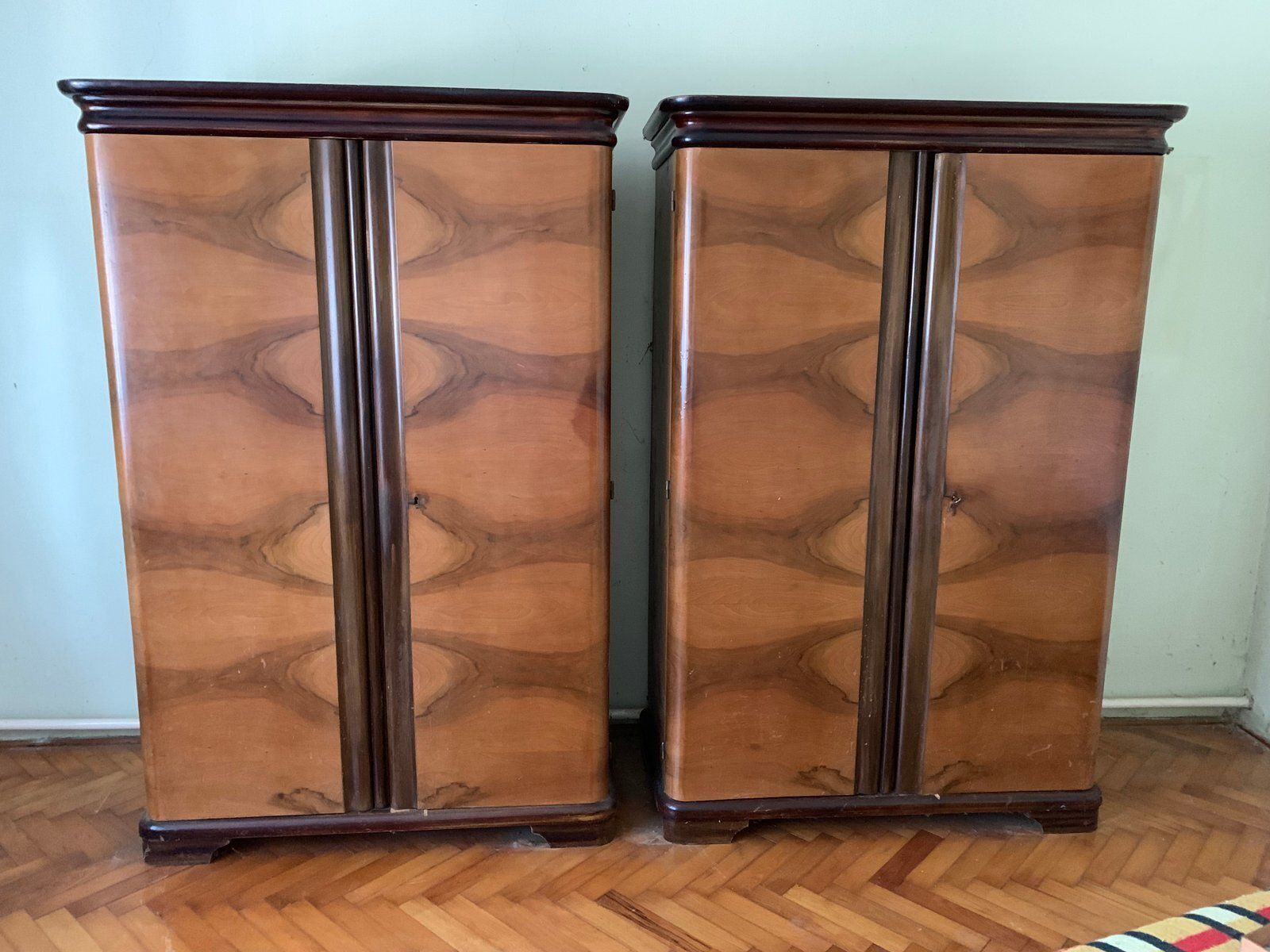 Art Deco Cabinet, 1930s, Set Of 2 photo vinterior