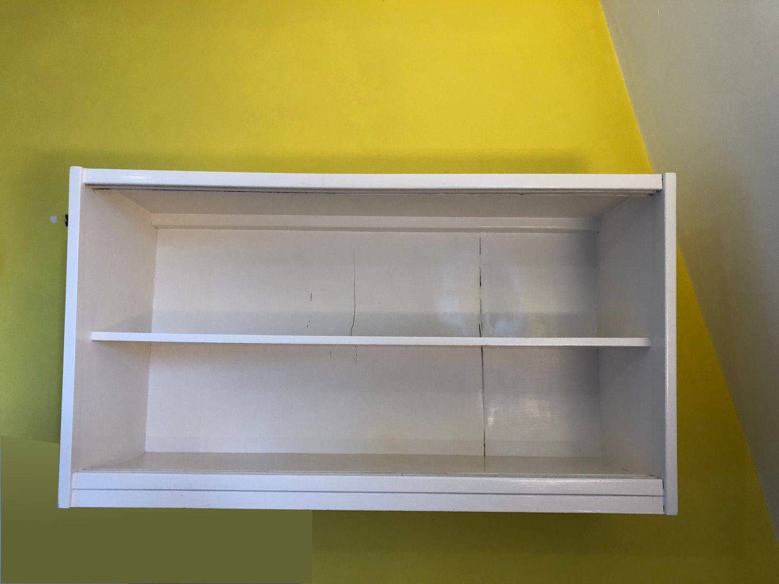 1950s 60s Kitchen Wall Cupboard Glass Sliding Doors Mid Century photo for sale