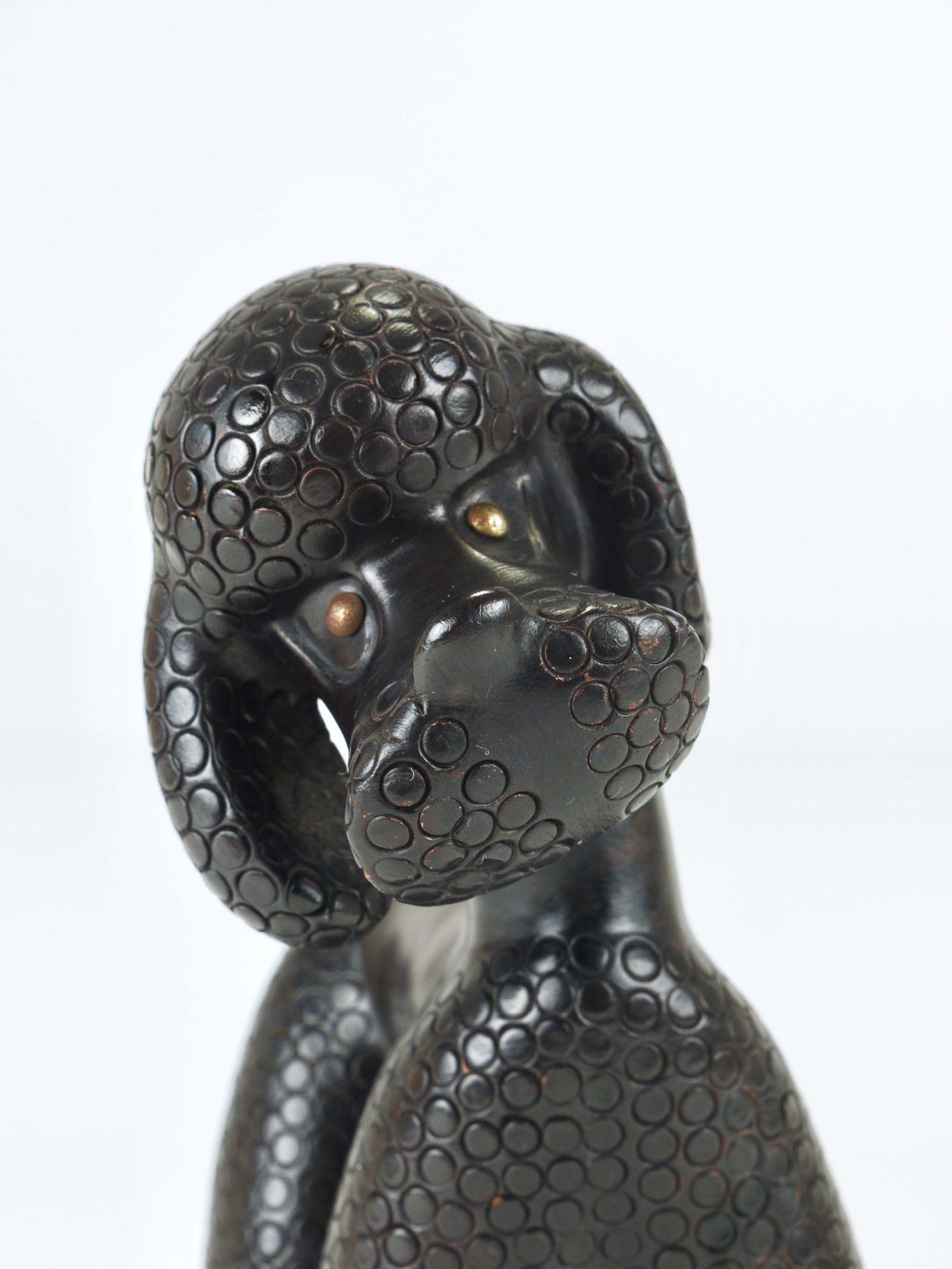 Charming Dog Poodle Sculpture Figurine By Leopold Anzengruber, Austria, 1950s photo Art