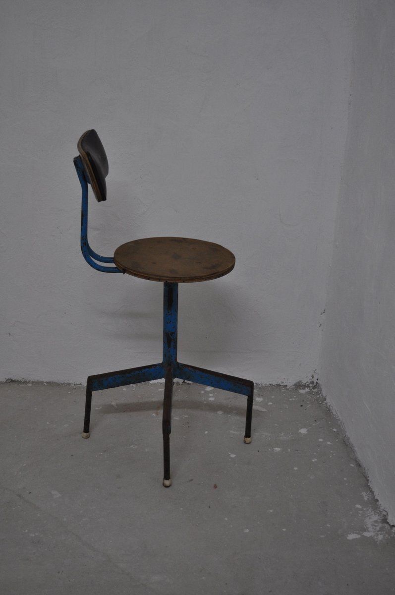 Mid Century Industrial Iron Chair, 1960s photo furniture