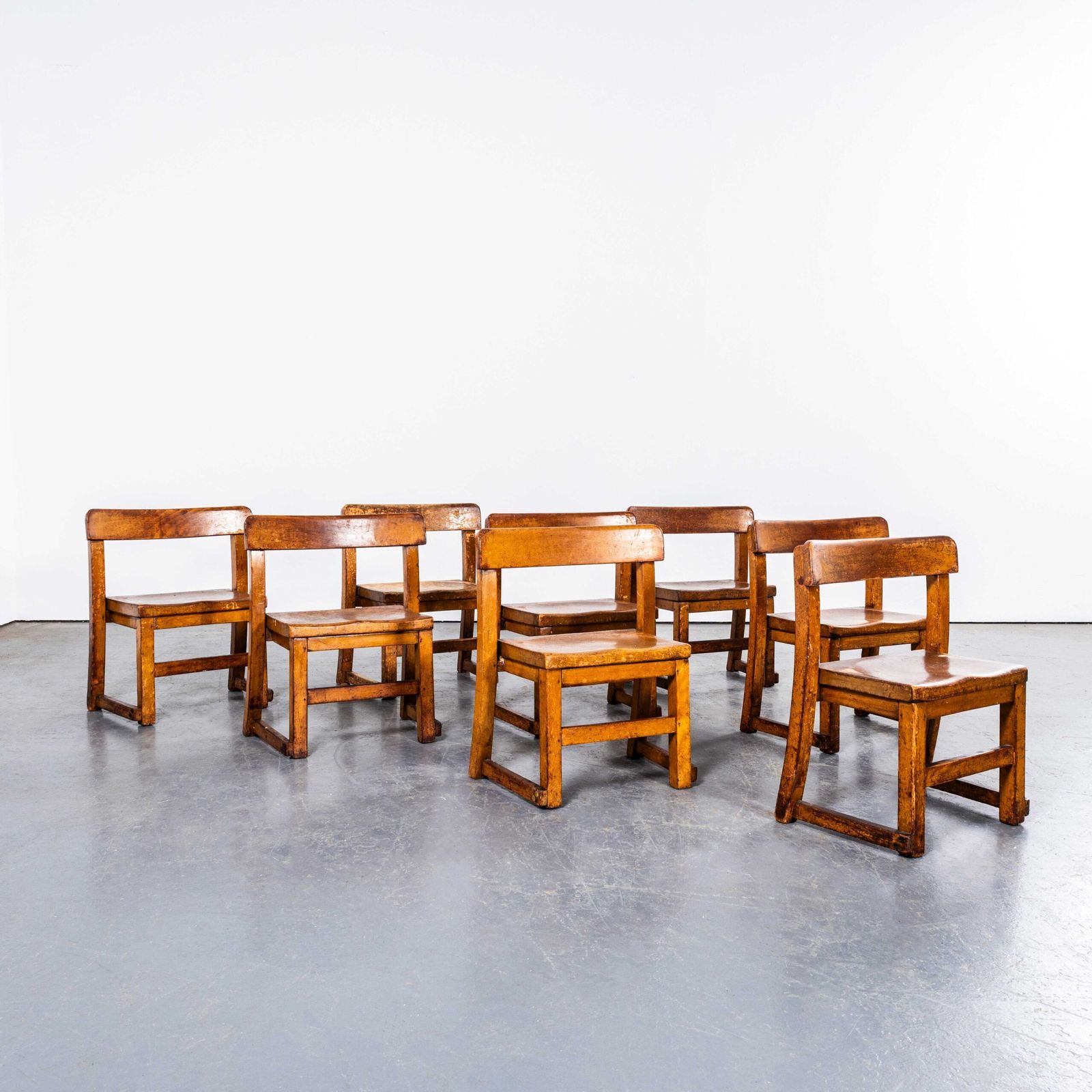1920’s English Children’s Stacking School Hall Chairs