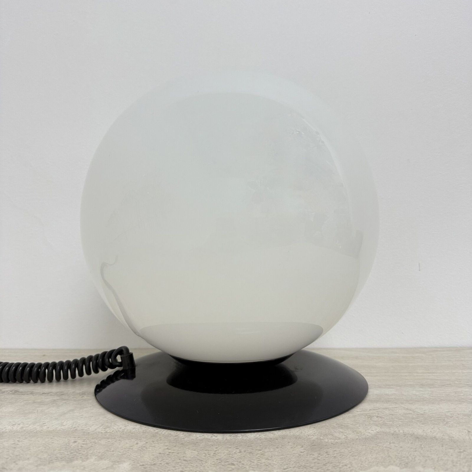 Post Modern Table Lamp Glass Globe Minimalist Design , 1980’s