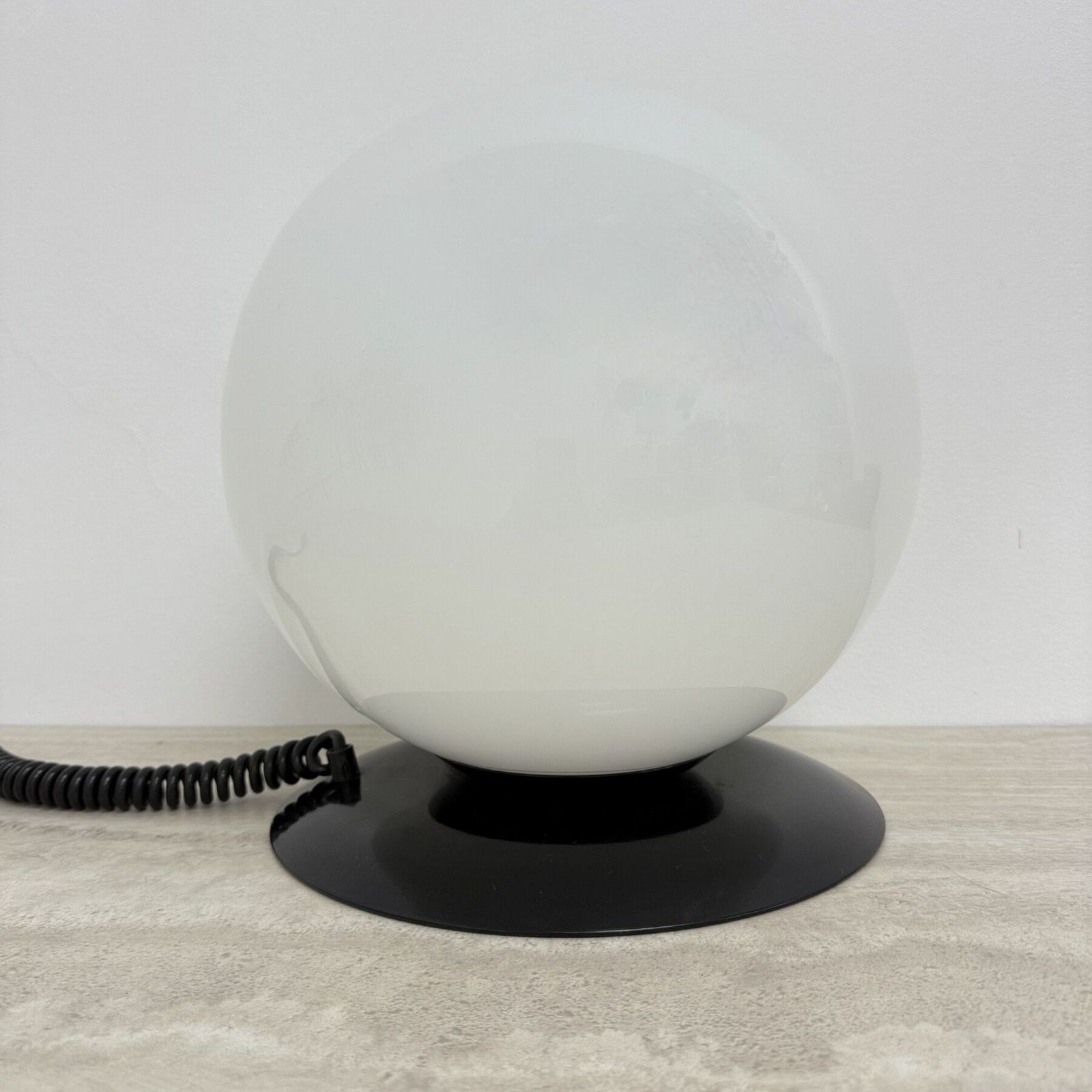 Post Modern Table Lamp Glass Globe Minimalist Design , 1980’s photo Lighting