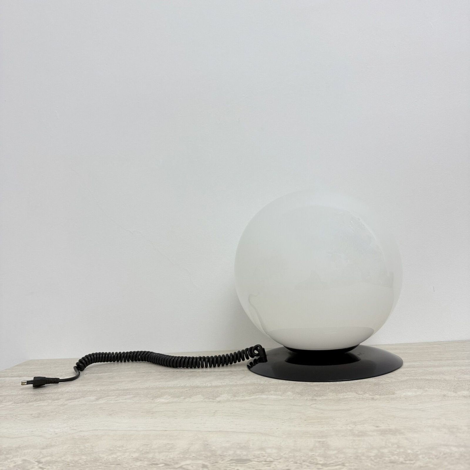 Post Modern Table Lamp Glass Globe Minimalist Design , 1980’s photo vinterior