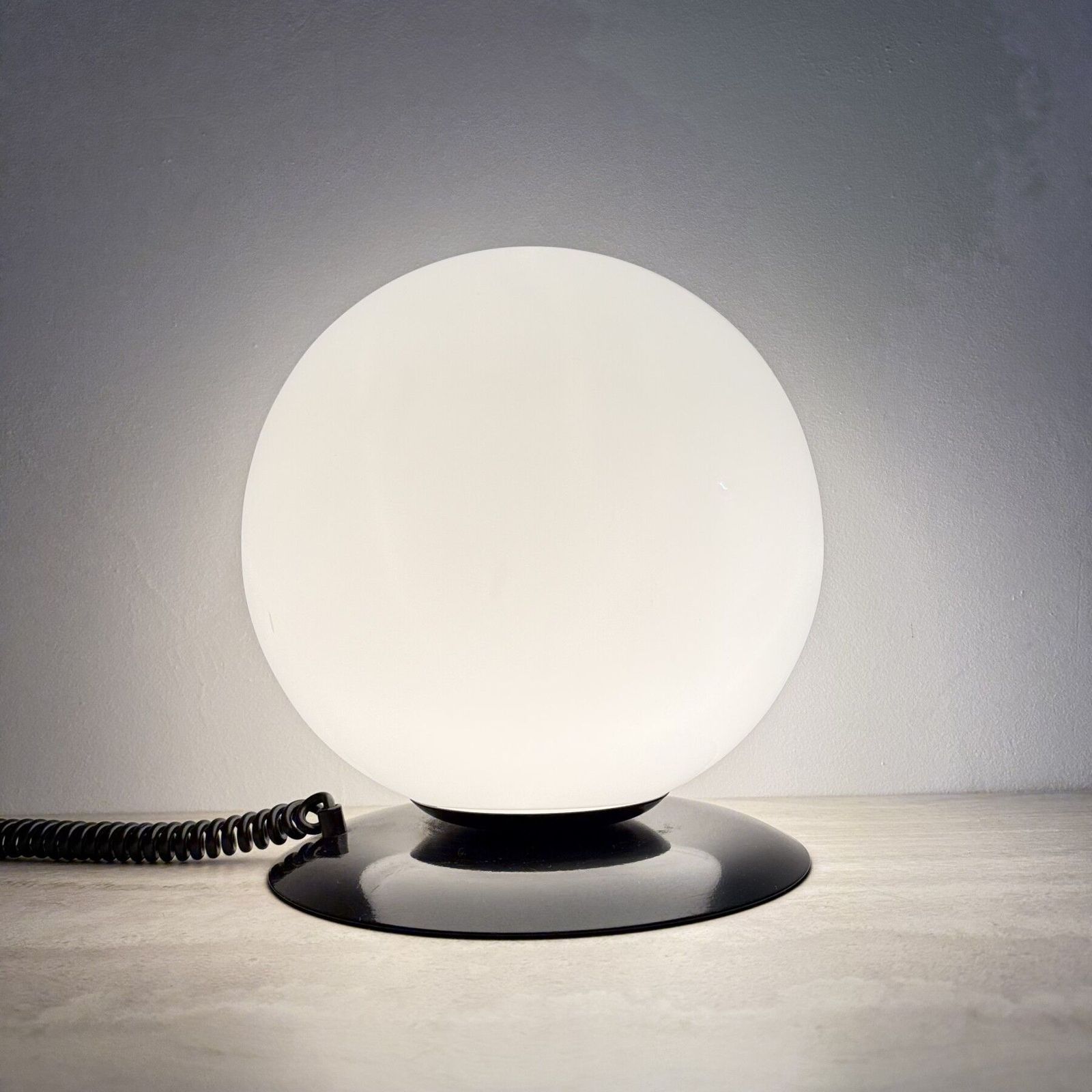 photo for sale Post Modern Table Lamp Glass Globe Minimalist Design , 1980’s