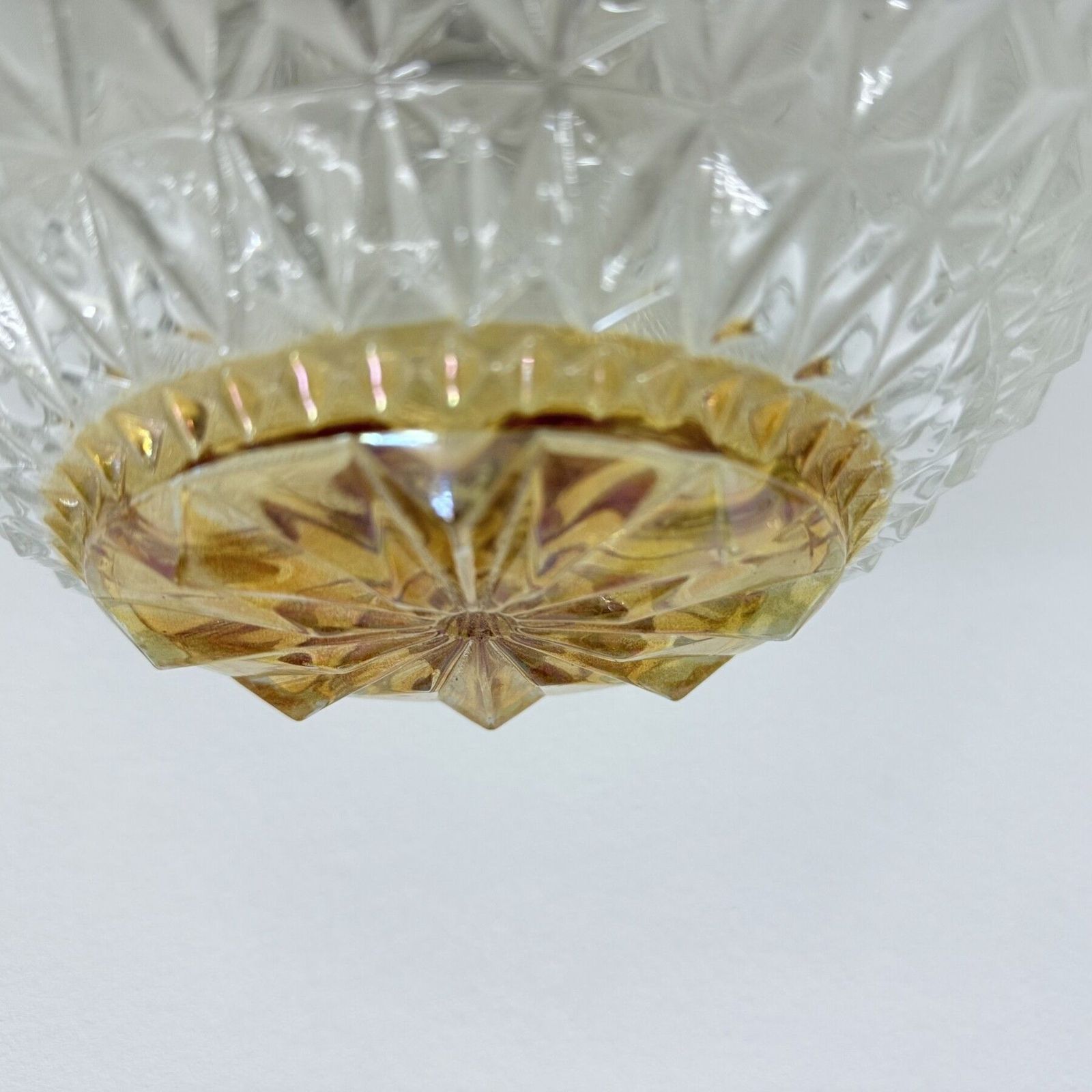 photo furniture Vintage Glazen Plafondlamp, Jaren 1970