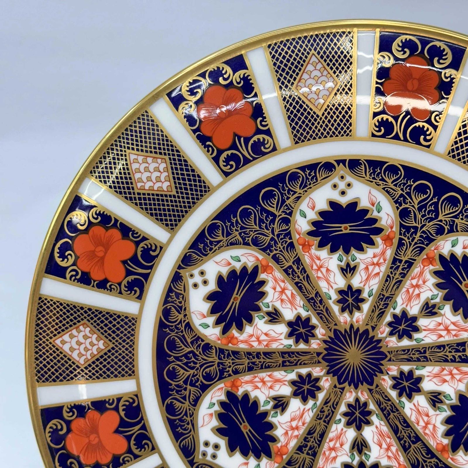 Royal Crown Derby Old Imari 1128 Cake Platter 11" Plate Bone China Vintage 1994 photo for sale