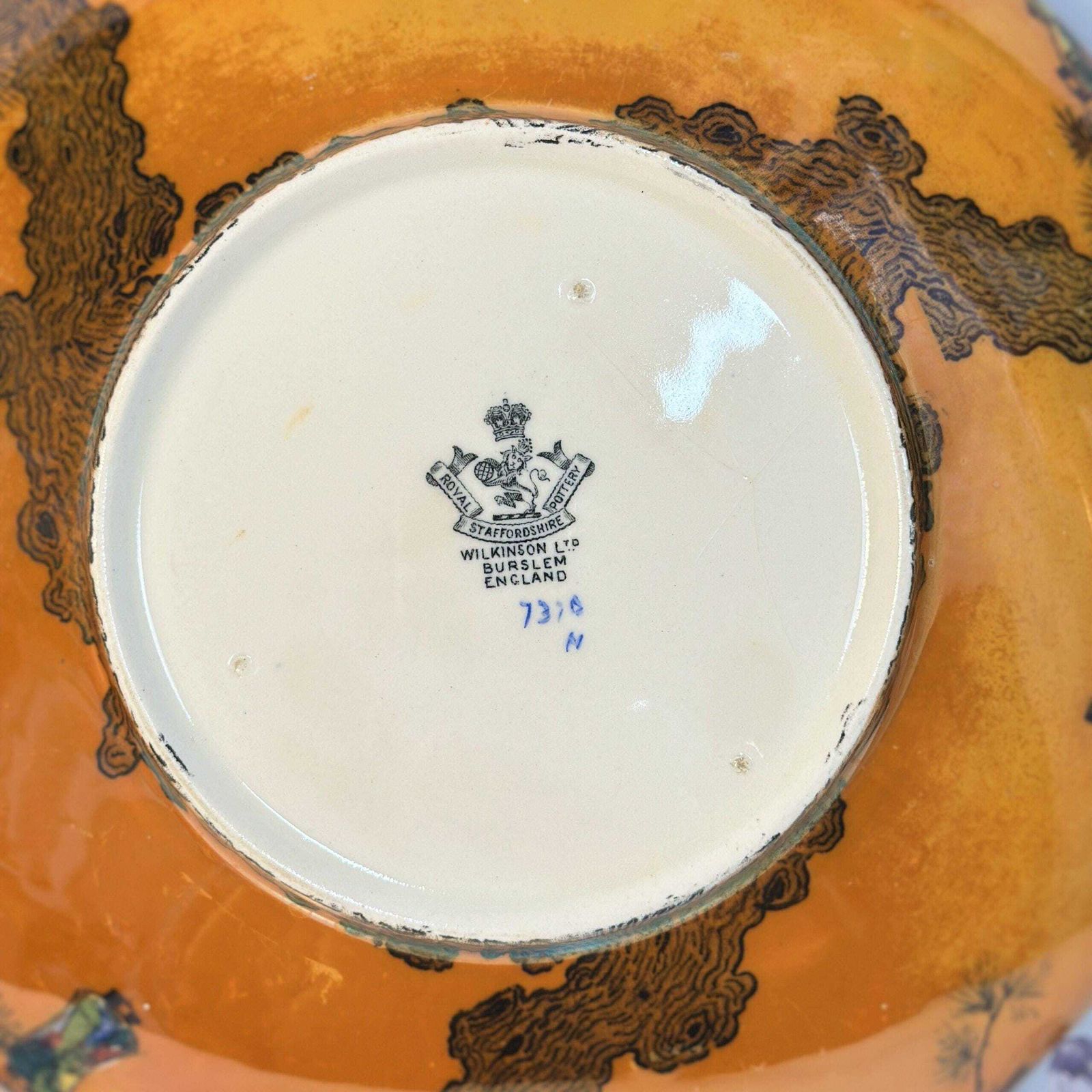 Wilkinson Art Deco Lustre Bowl Japanese Lanterns Royal Staffordshire 1920s photo Home Decor