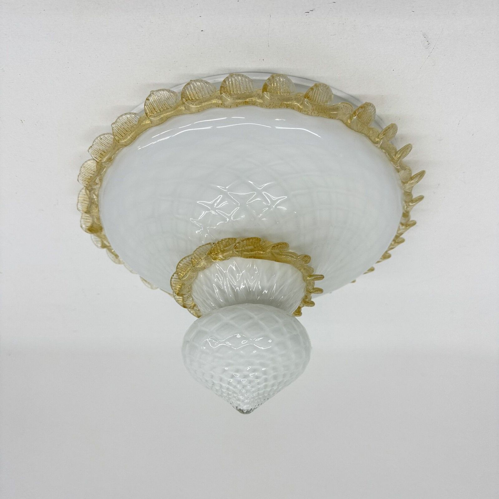 Mid Century Design Murano Glass Flush Mount / Ceiling Lamp , 1970s photo Lighting