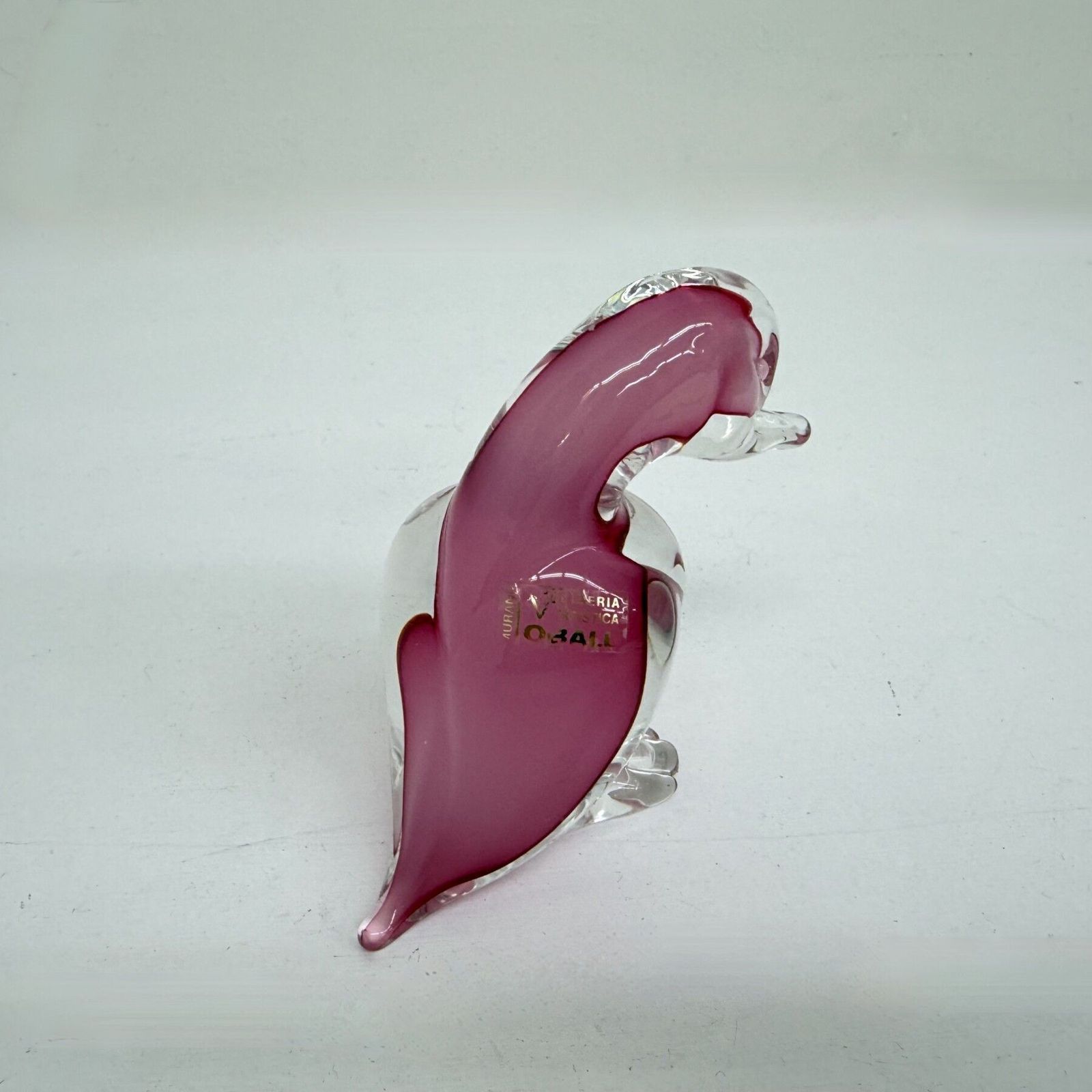 Archimede Seguso Zeldzame Murano Roze Alabastro Kunstglas Eend, Jaren 1970 photo Kunst