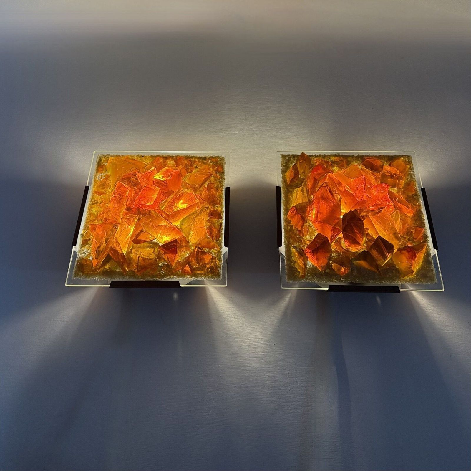 Mid Century Design Pair Of Cosack Leuchten Glass Wall Lamp , 1970’s photo Lighting