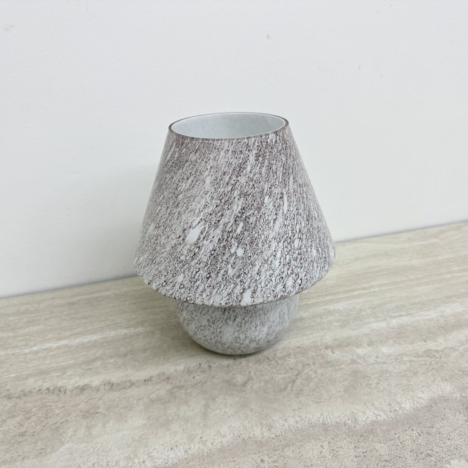 Mid Century Design Paddenstoel Glazen Tafellamp, Jaren 1970 photo 189.0