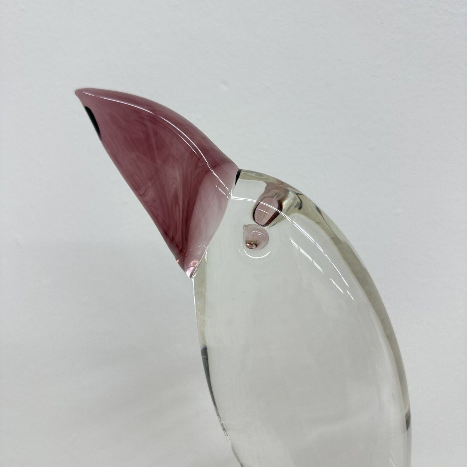 Rare Large Signed Livio Seguso Murano Glass Sculpture Of Toucan 1970s photo furniture