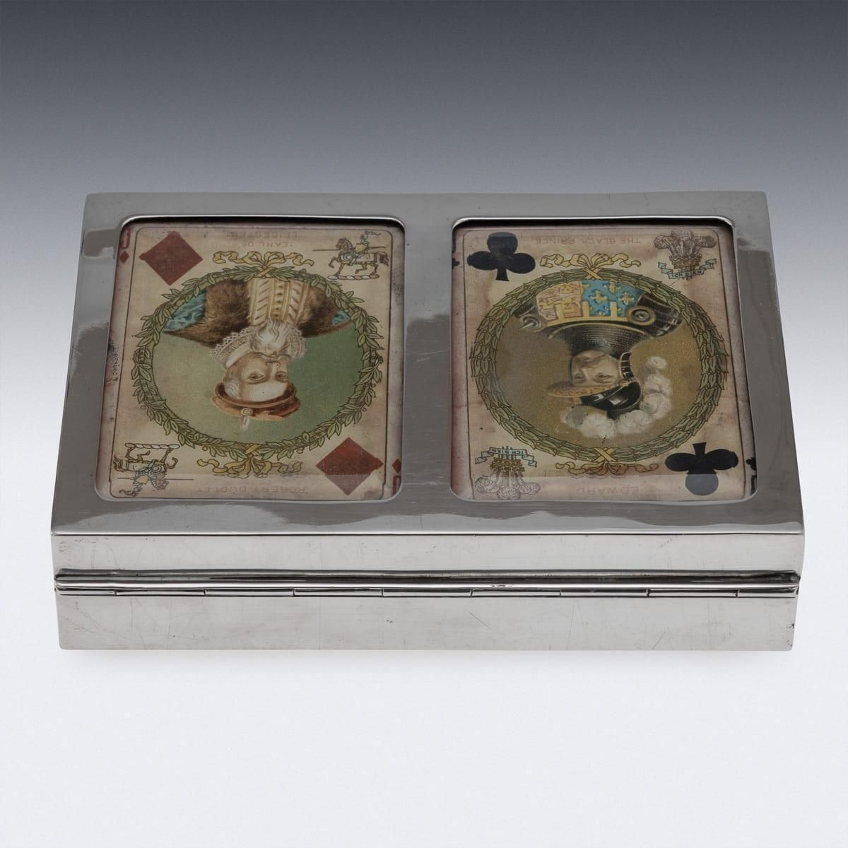 Edwardian Solid Silver Playing Cards Box By Levi & Salaman, 1902 photo Home Decor