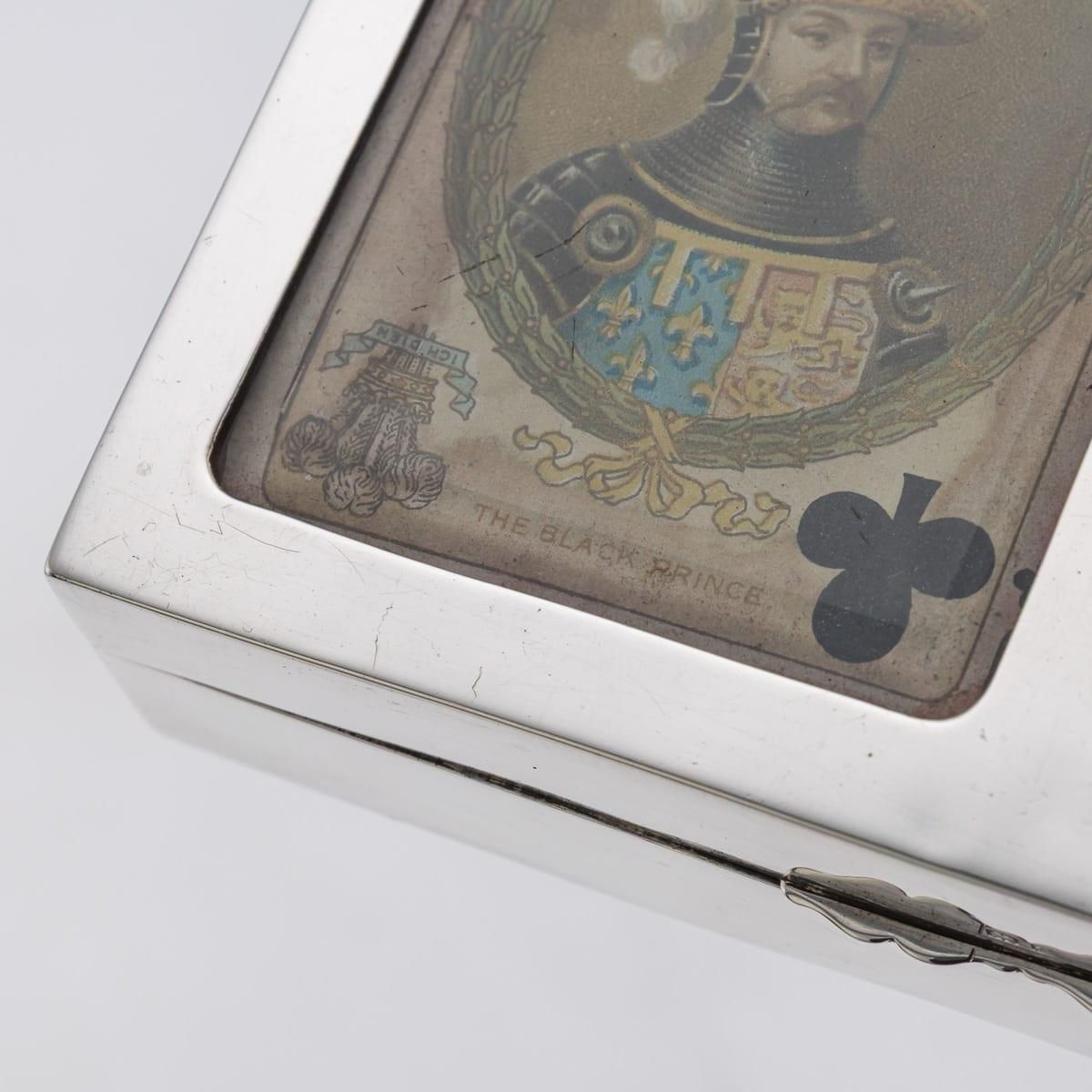 photo vintage Edwardian Solid Silver Playing Cards Box By Levi & Salaman, 1902