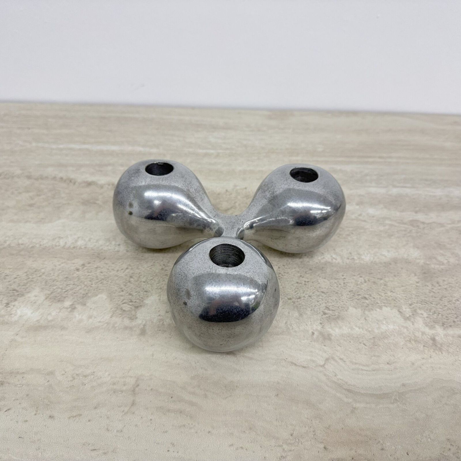 Mid Century Design Atomic Aluminium Kandelaar Bolvorm, Jaren 1970 photo furniture