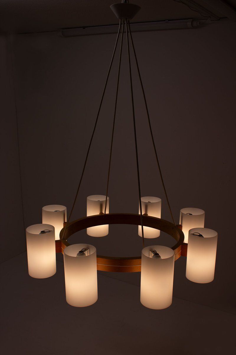 Large Chandelier By Uno And östen Kristiansson For Luxus, 1960s photo vinterior