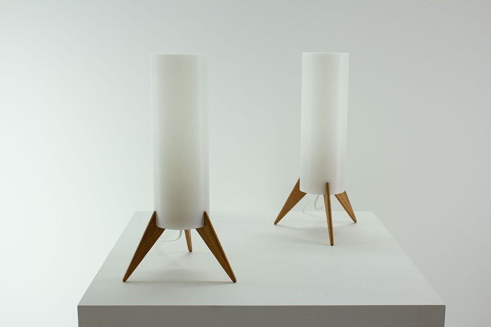 Raketen Table Lamps From Luxus, Sweden, 1960s, Set Of 2 photo Lighting