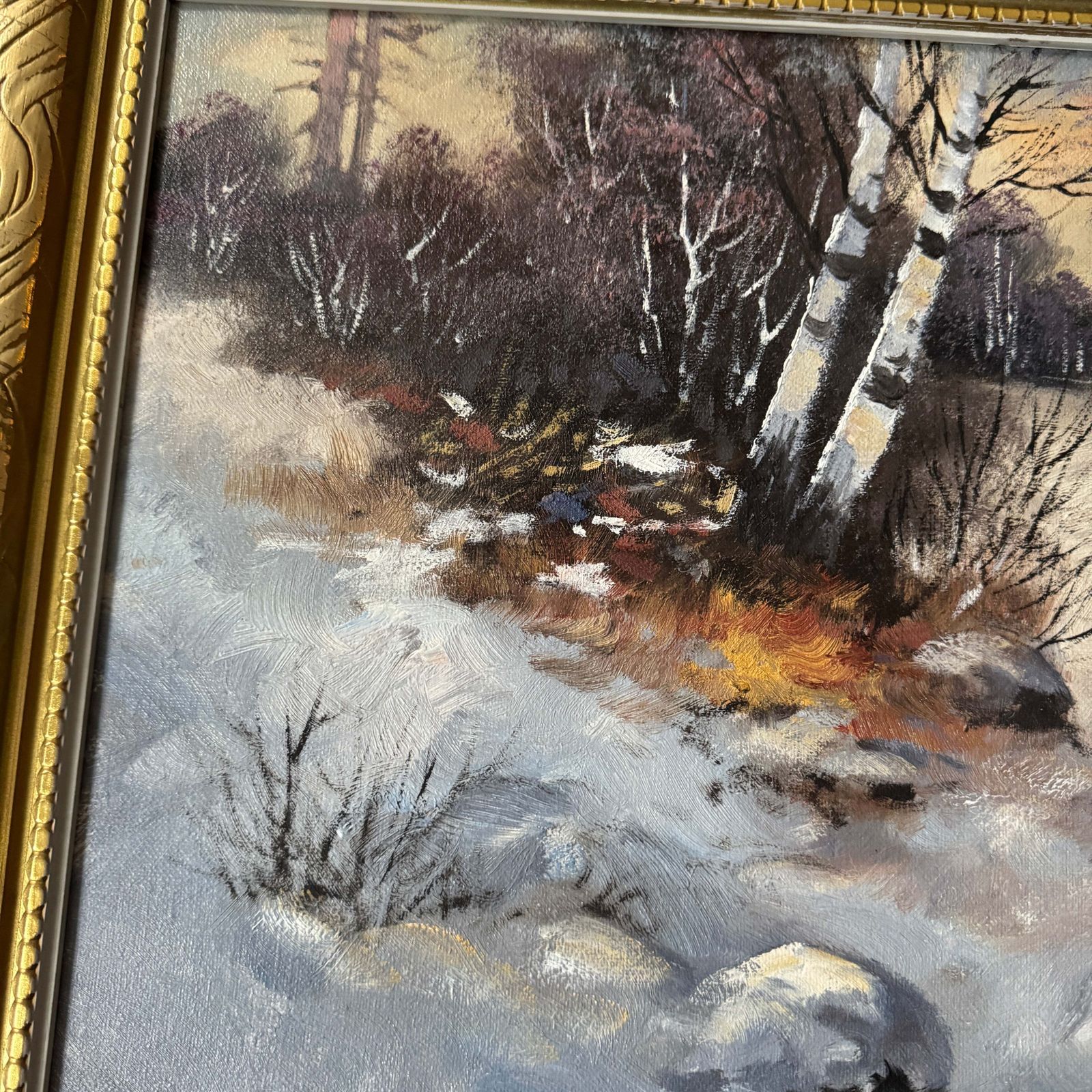 A Brief Gathering Of Pheasants. Vintage Swedish Oil Painting By Bertil Widbrant photo for sale