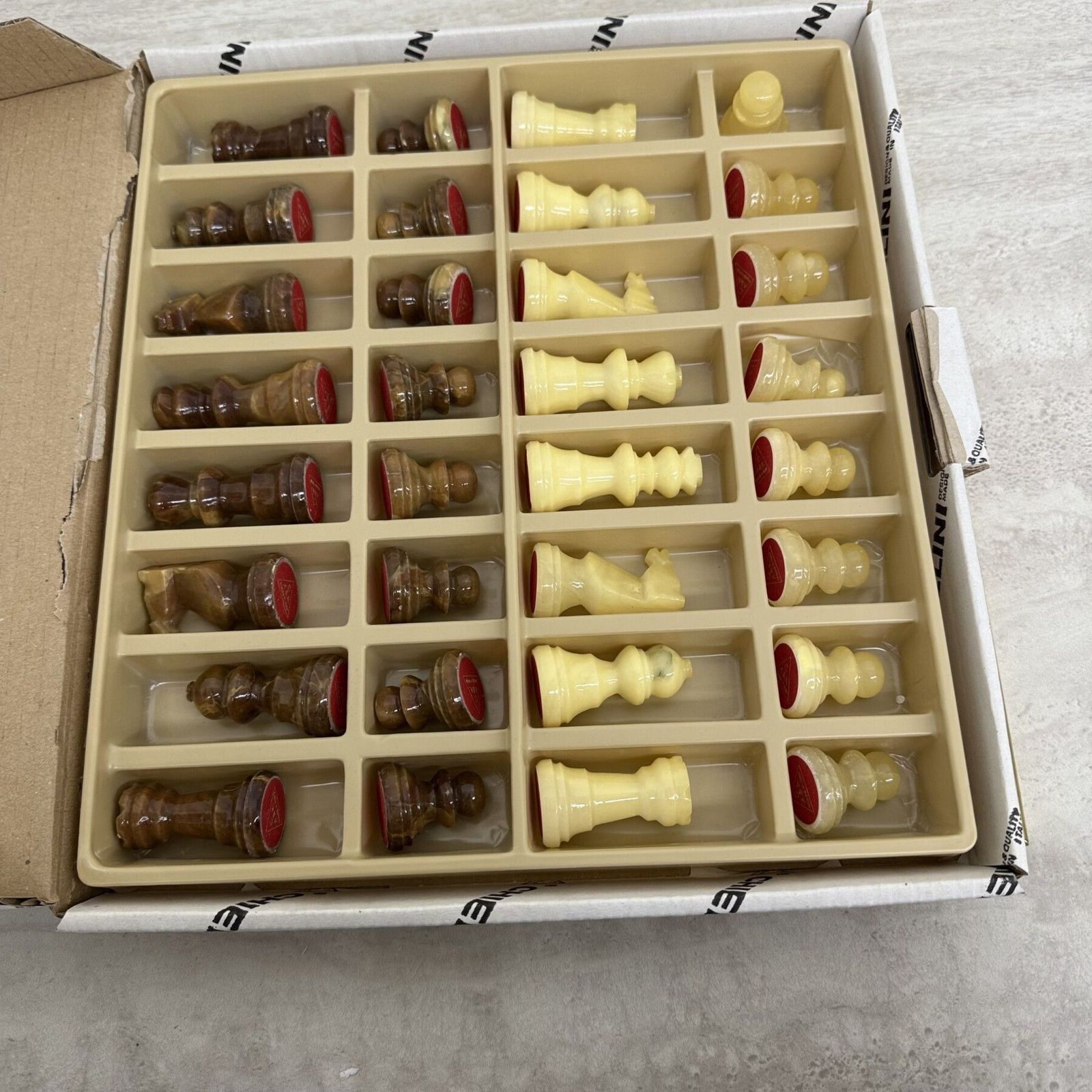 Vintage Marble With Brass Chess Set By Chiellini , 1970s photo vinterior